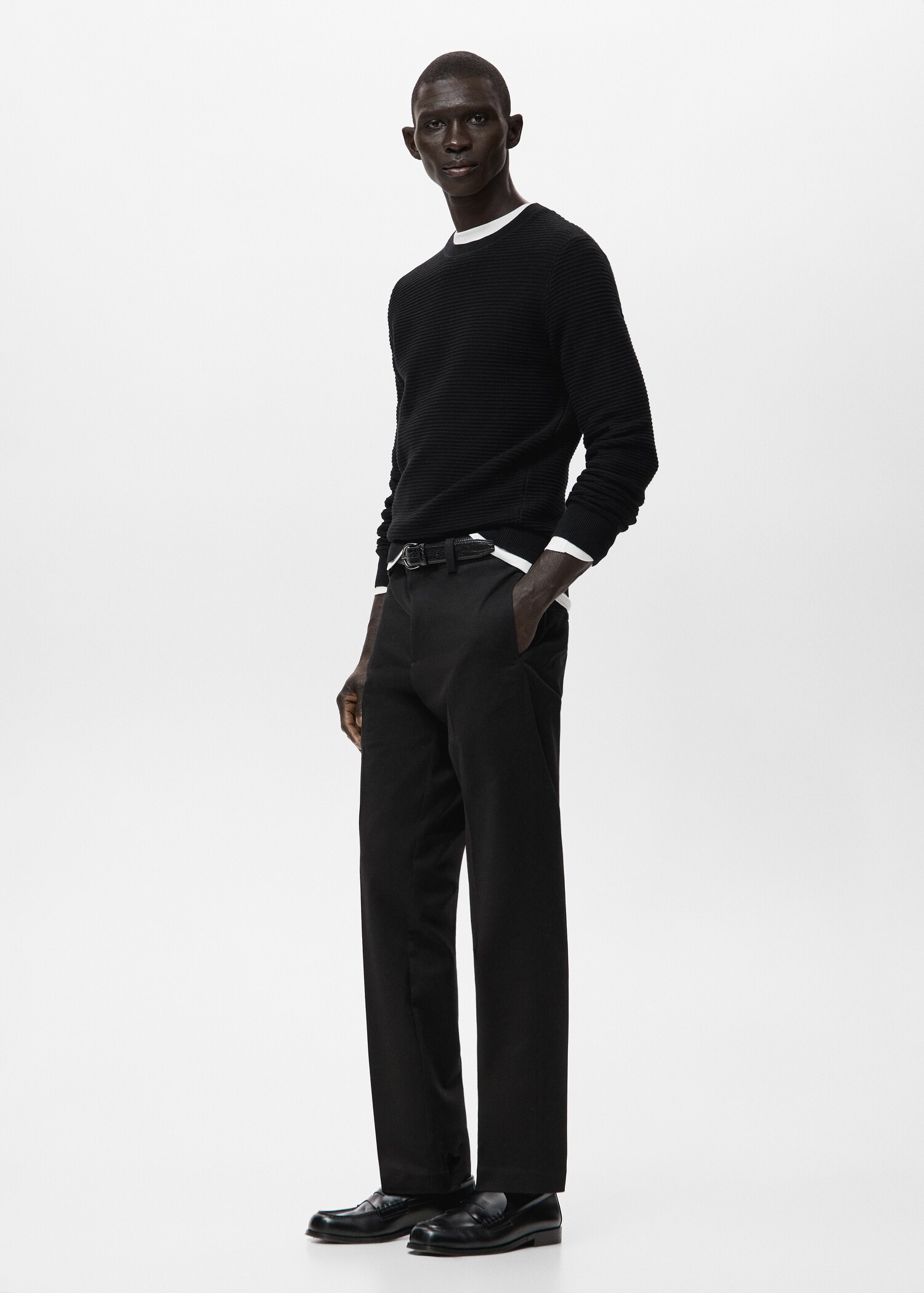 100% cotton braided sweater - Details of the article 2