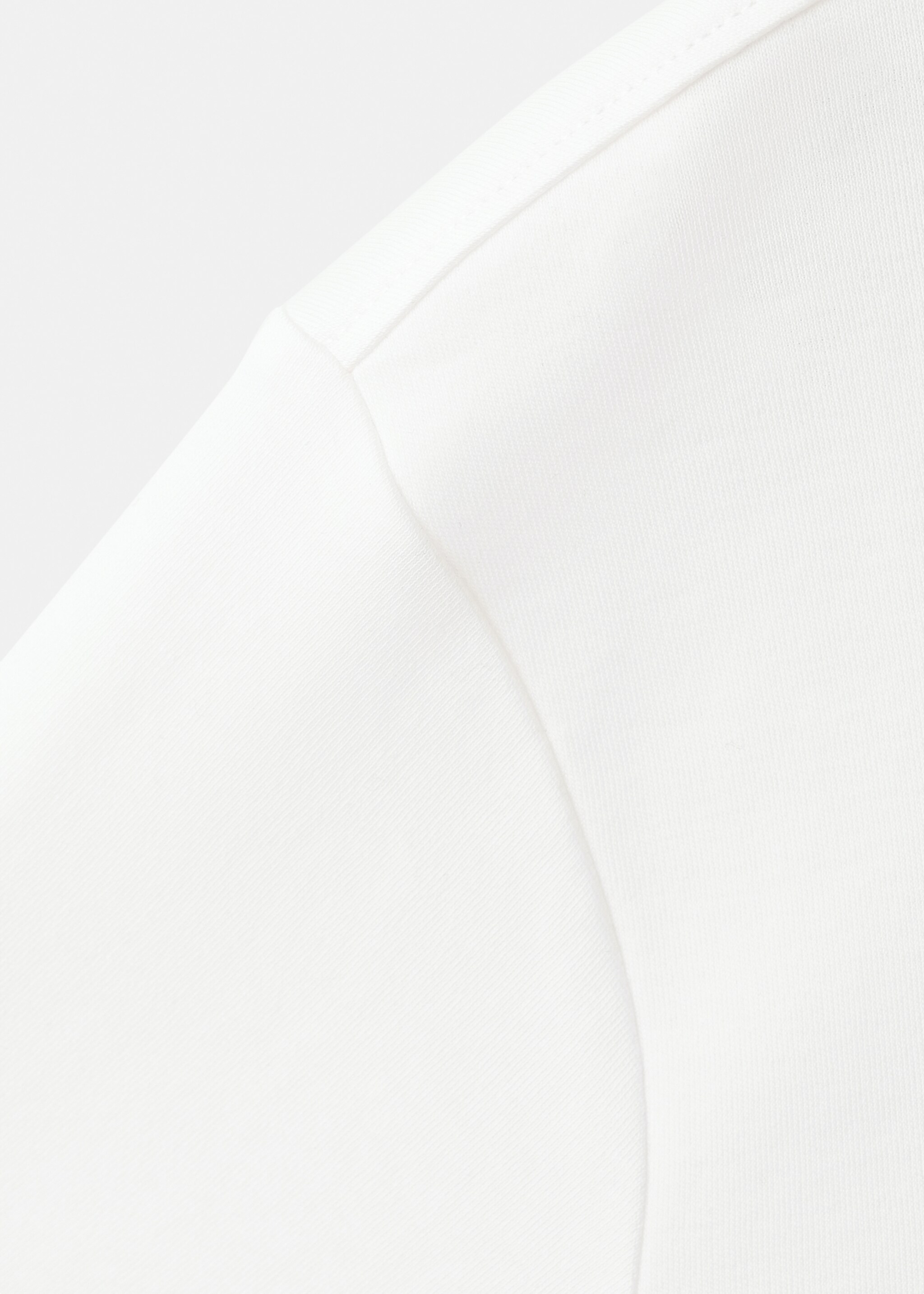Medium weight regular fit T-shirt - Details of the article 0, Off White. Ref: 27041262-00.