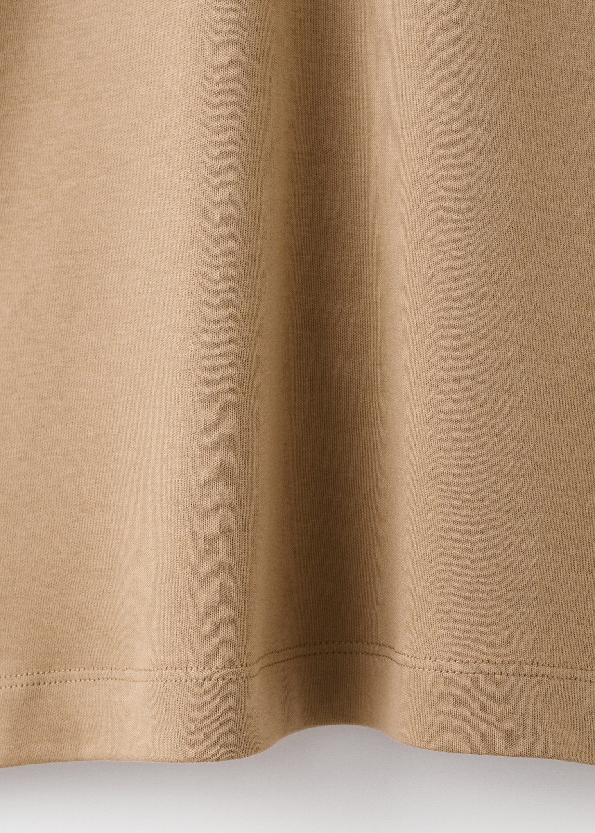 Medium weight regular fit T-shirt - Details of the article 8, Medium Brown. Ref: 27041262-00.