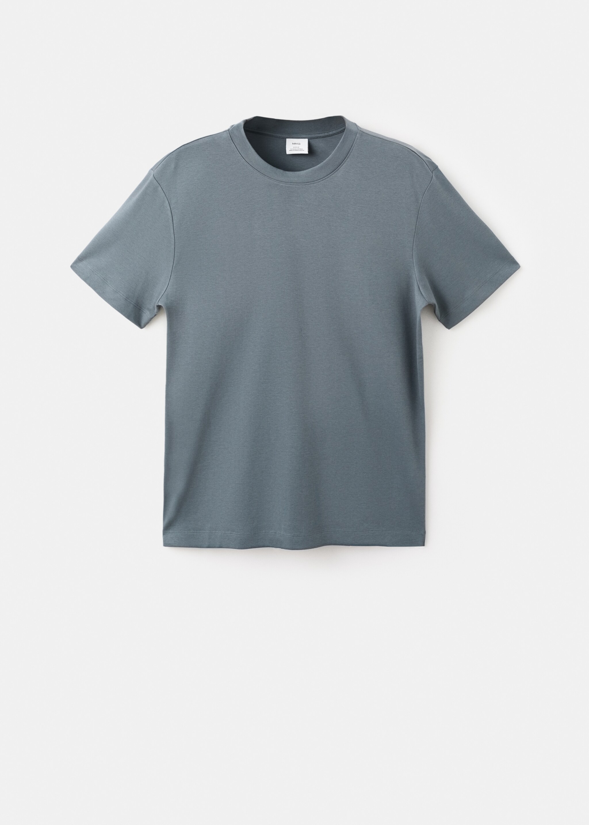 Medium weight regular fit T-shirt - Article without model, Prussian Blue. Ref: 27041262-00.