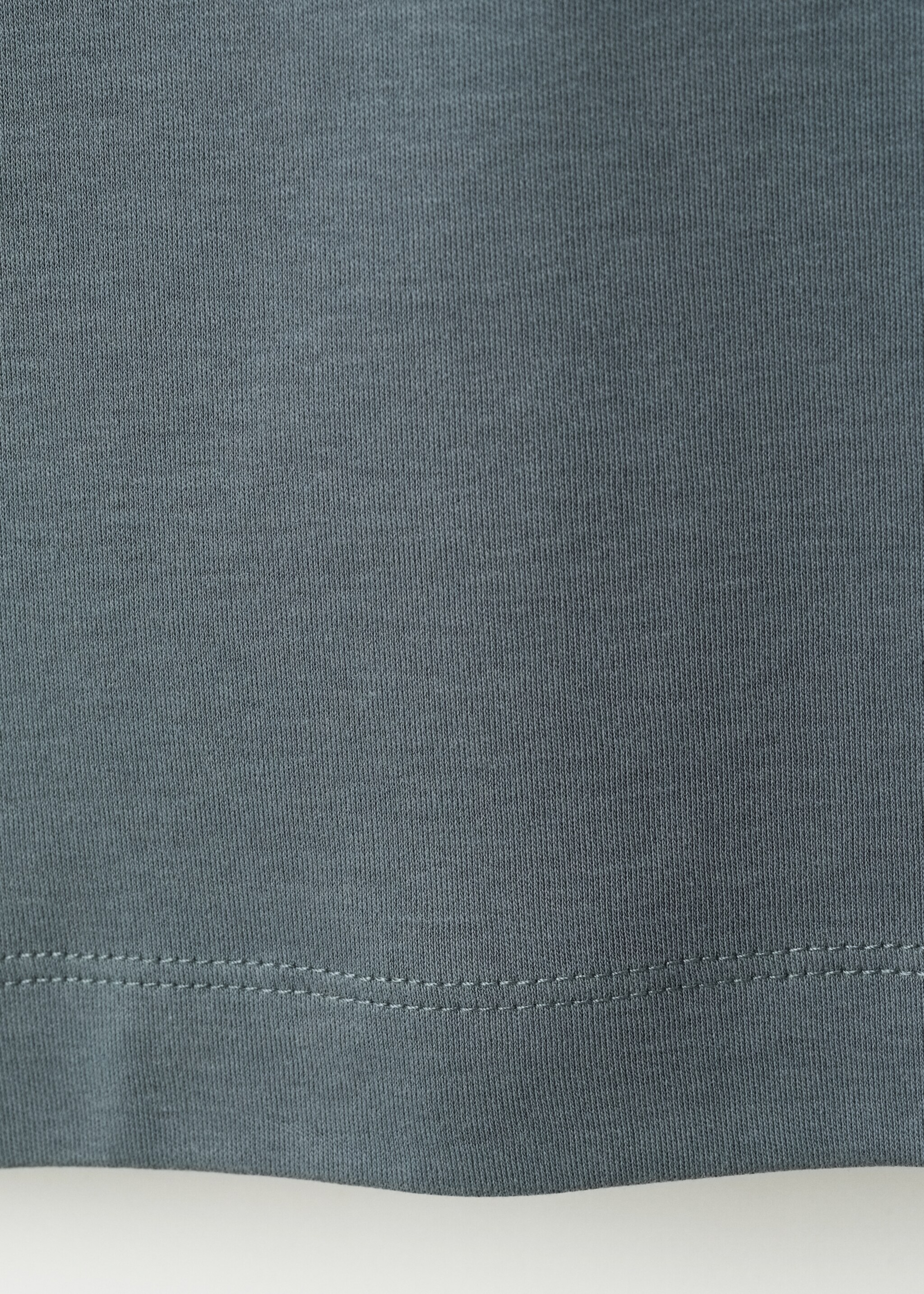 Medium weight regular fit T-shirt - Details of the article 0, Prussian Blue. Ref: 27041262-00.