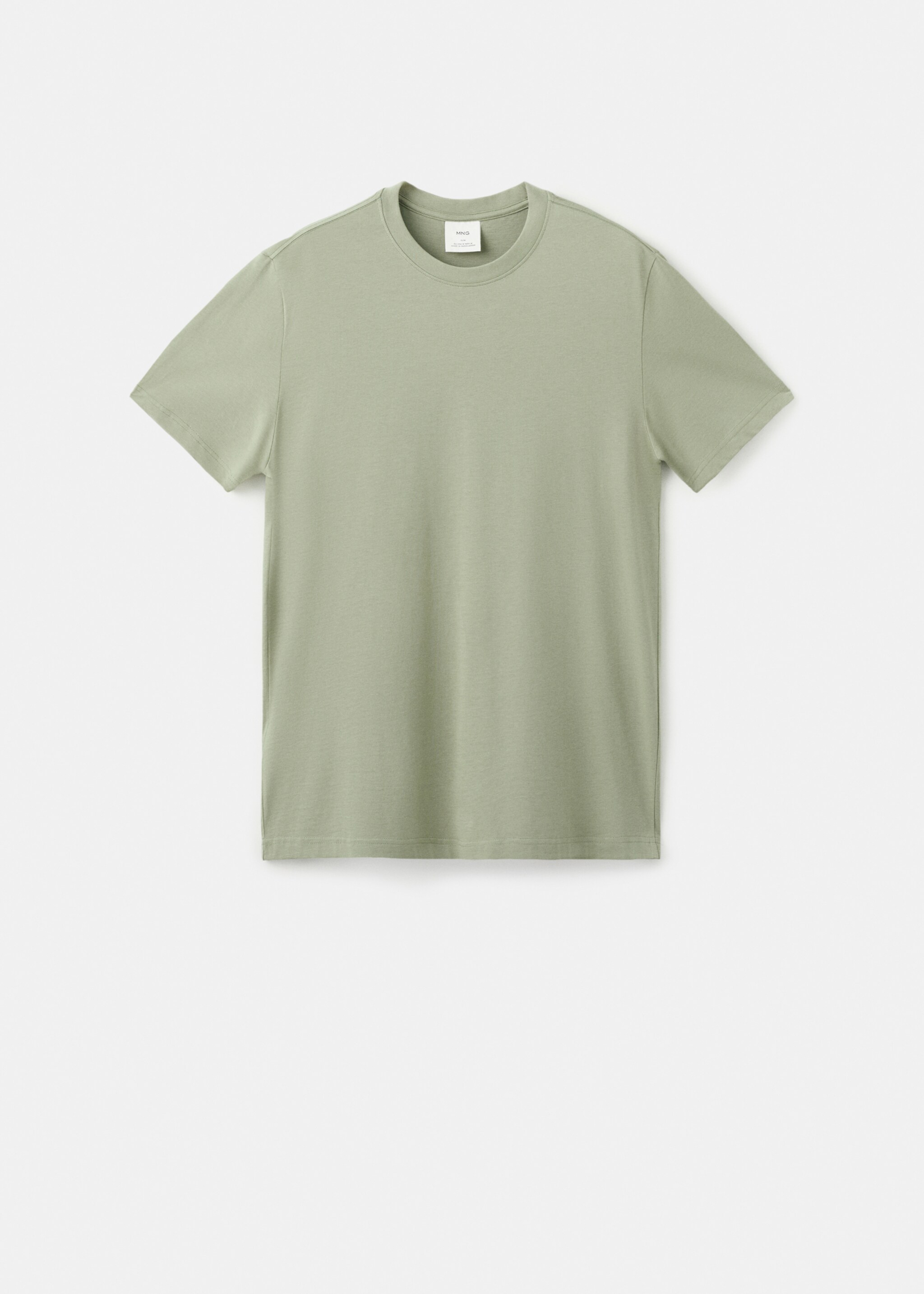 T-shirt slim-fit 100 % coton - Article sans modèle, Vert menthe. Ref: 27041263-00.