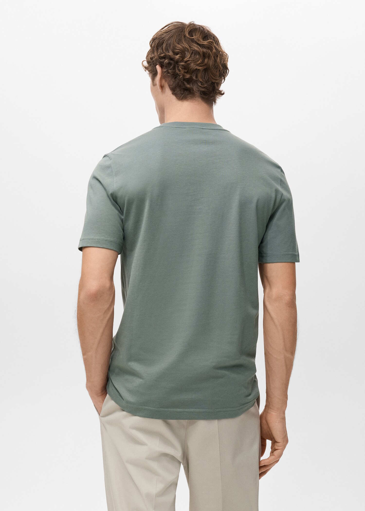 100% cotton slim-fit t-shirt - Reverse of the article