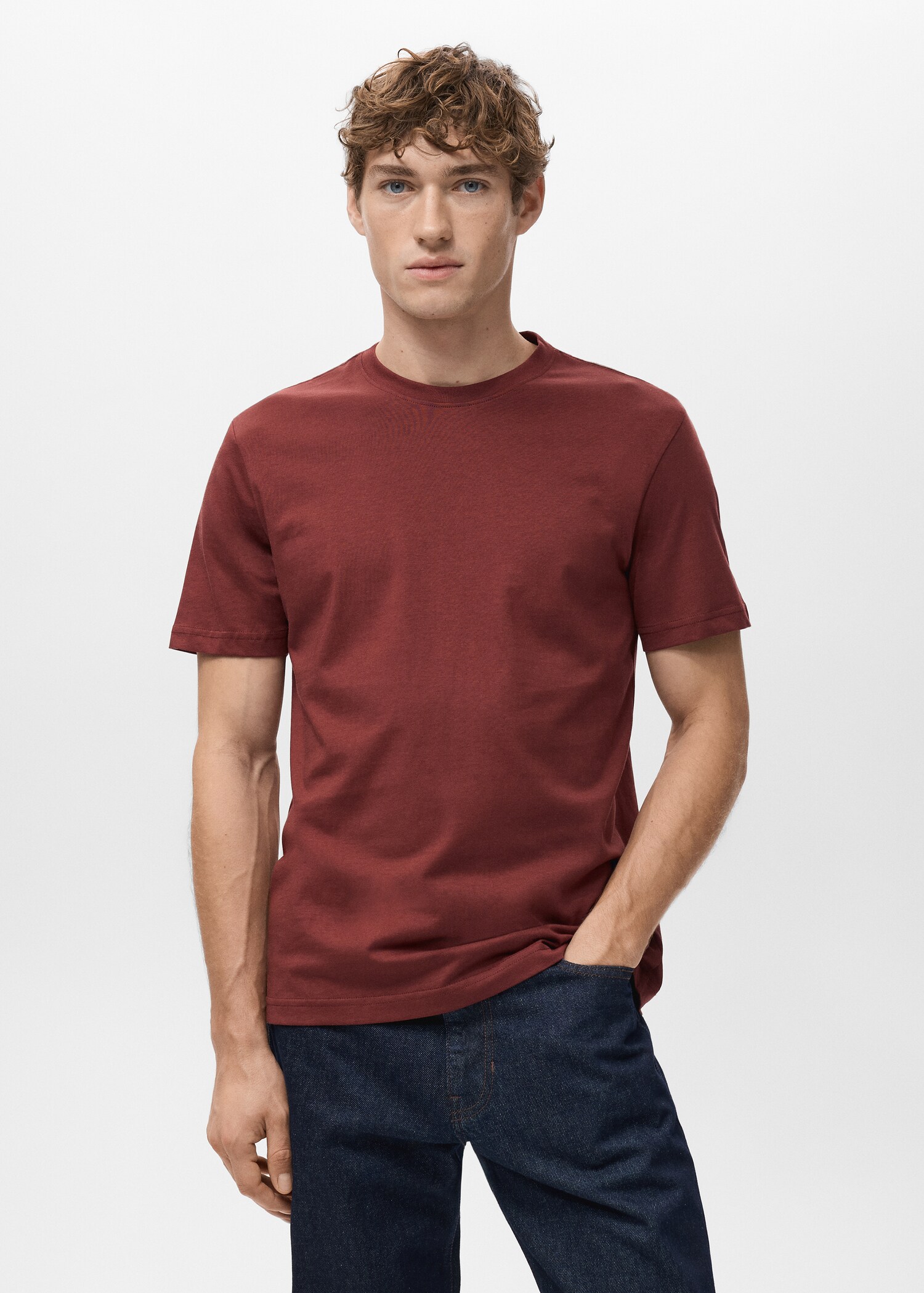 100% cotton slim-fit t-shirt - Medium plane