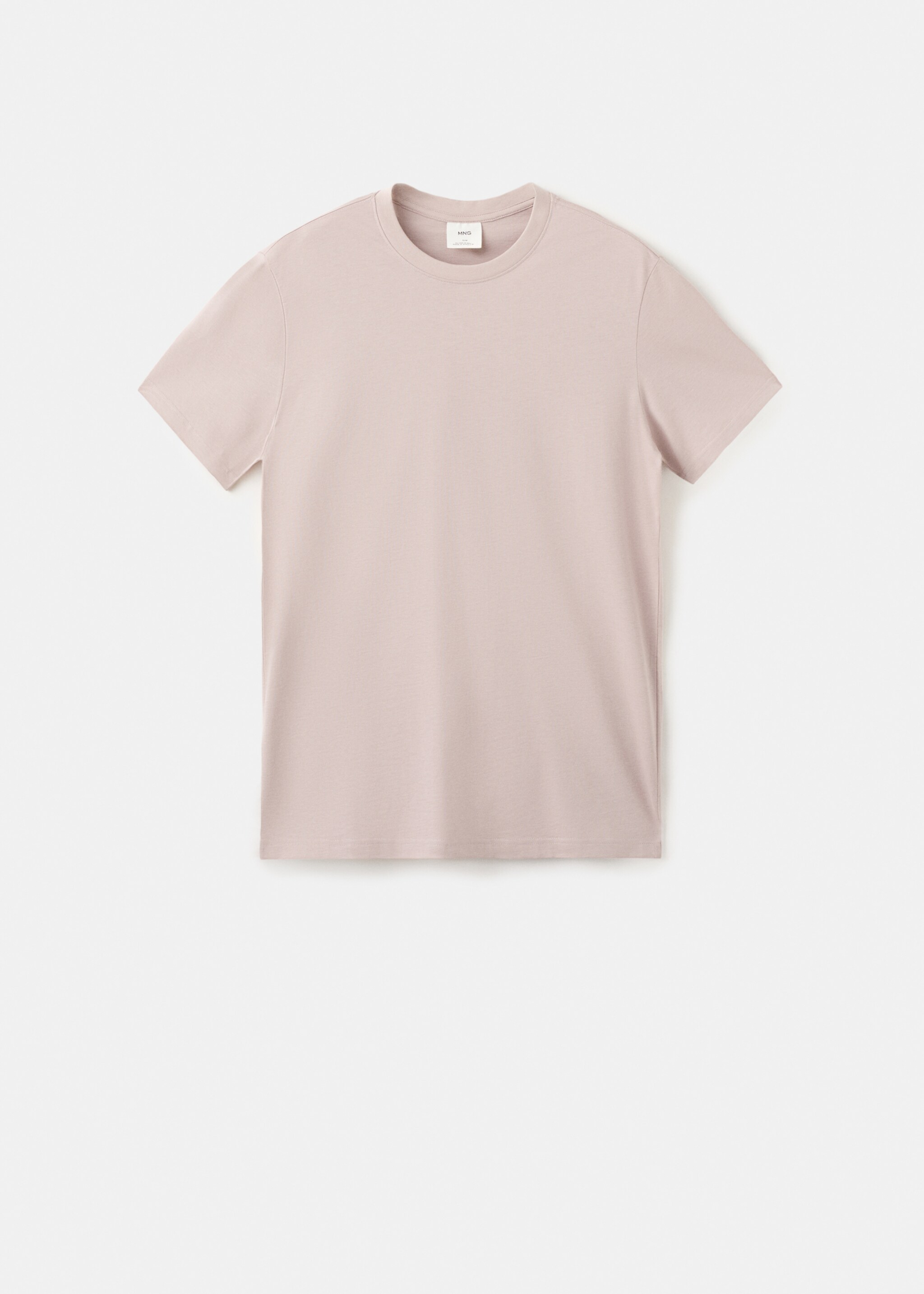 100% cotton slim-fit t-shirt - Article without model, Pastel Pink. Ref: 27041263-00.
