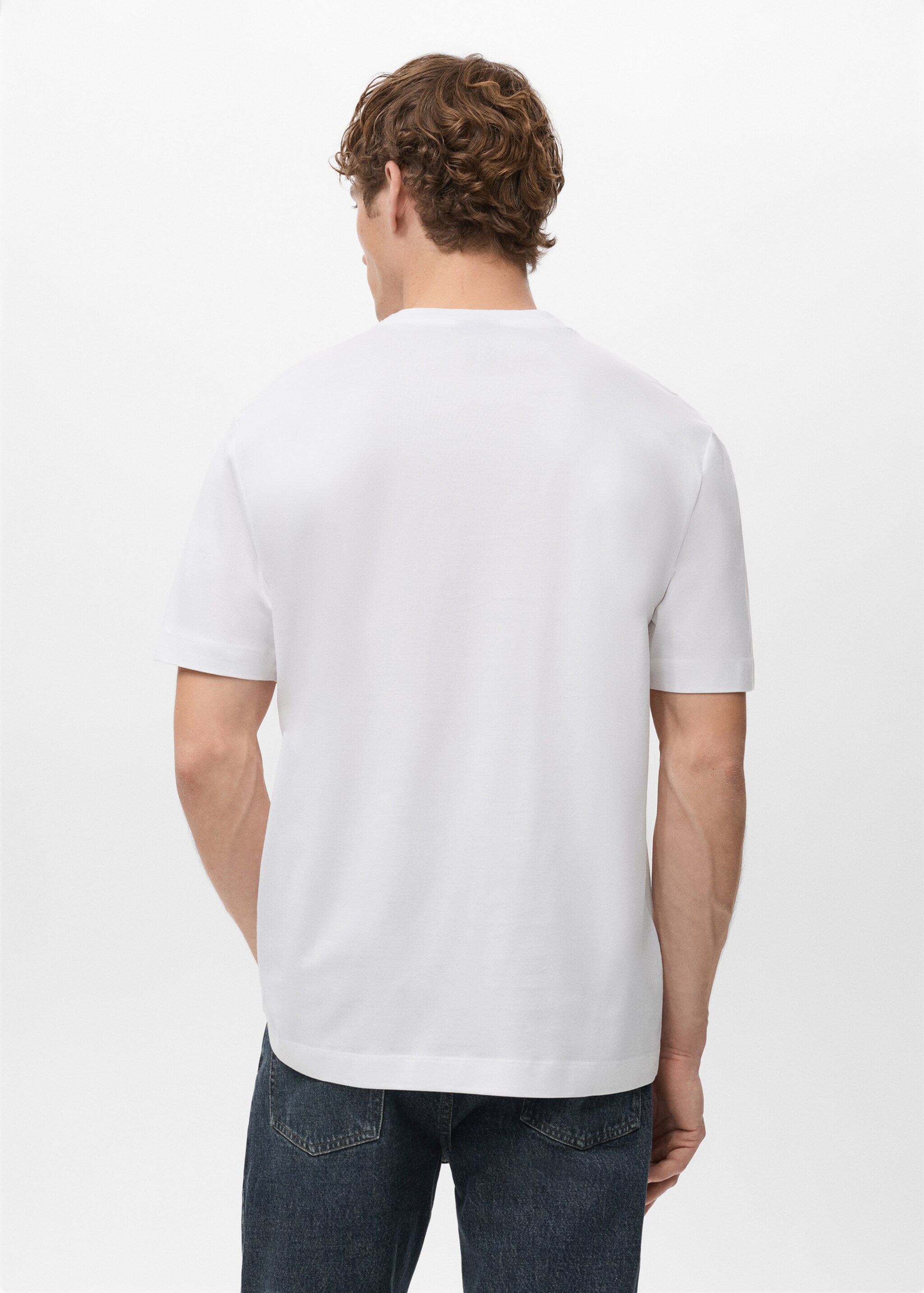 T-shirt de 100% algodão regular fit - Verso do artigo, Branco. Ref: 27041264-00.