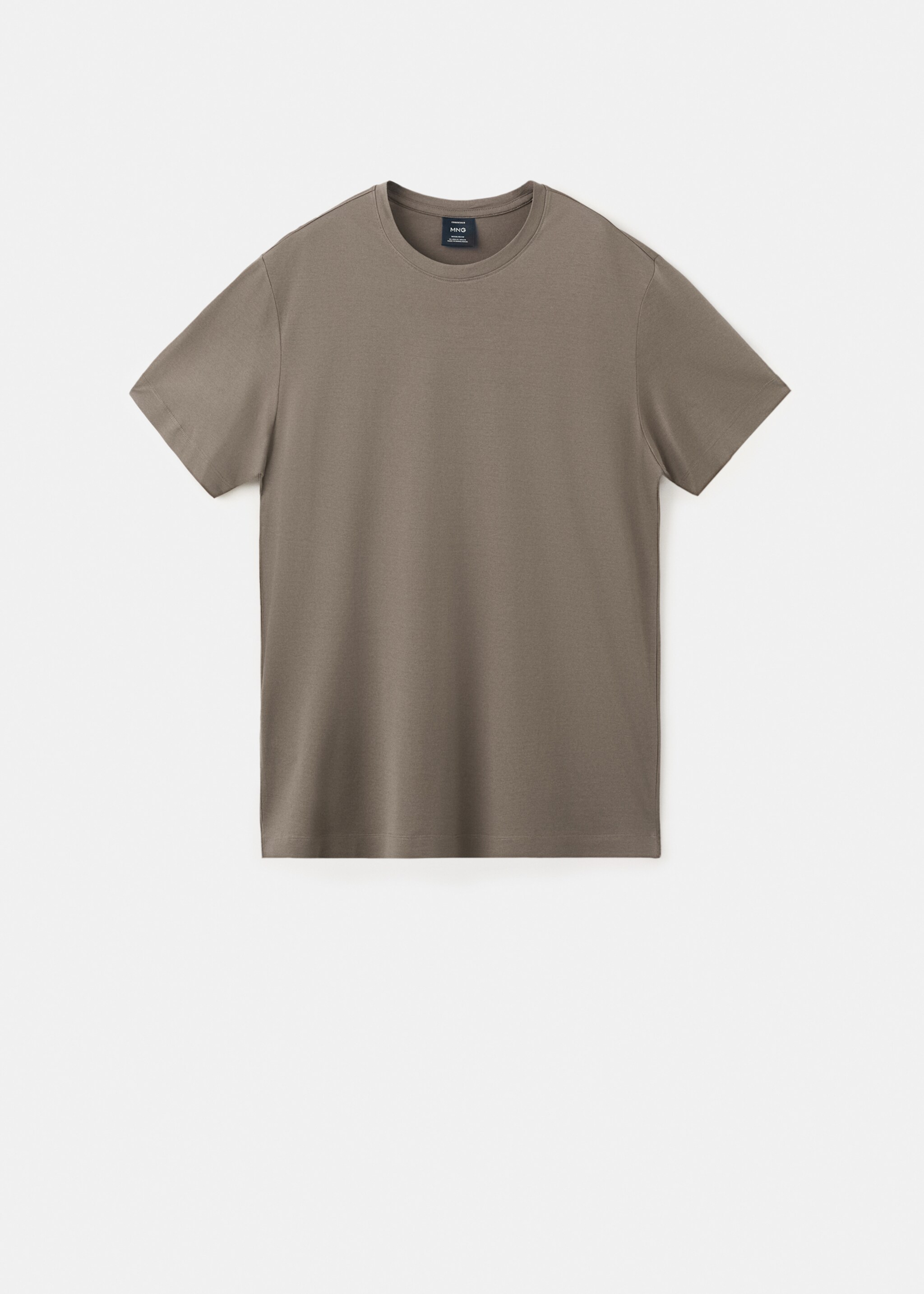 100% cotton T-shirt regular fit - Article without model, Medium Brown. Ref: 27041264-00.
