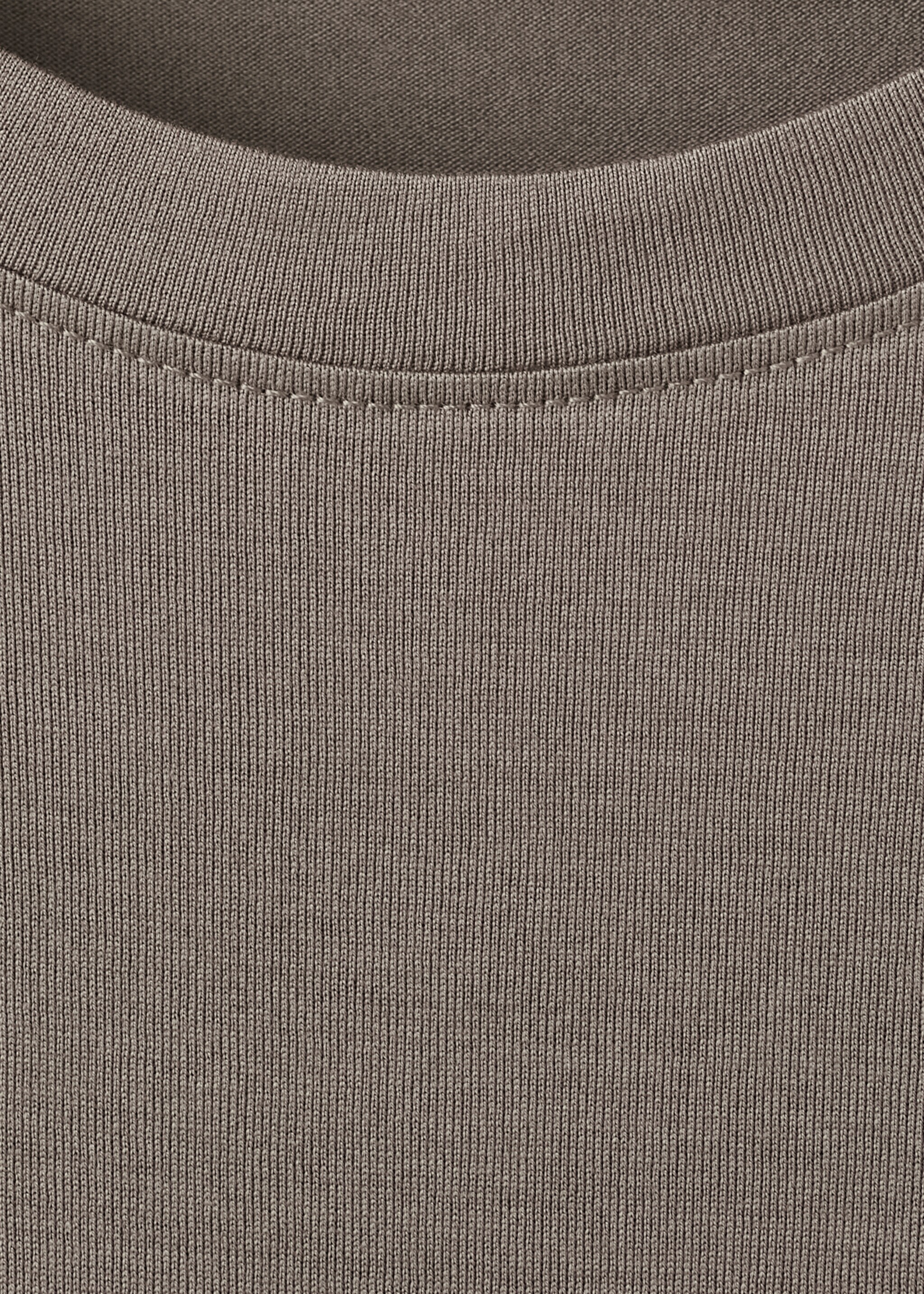 100% cotton T-shirt regular fit - Details of the article 8, Medium Brown. Ref: 27041264-00.