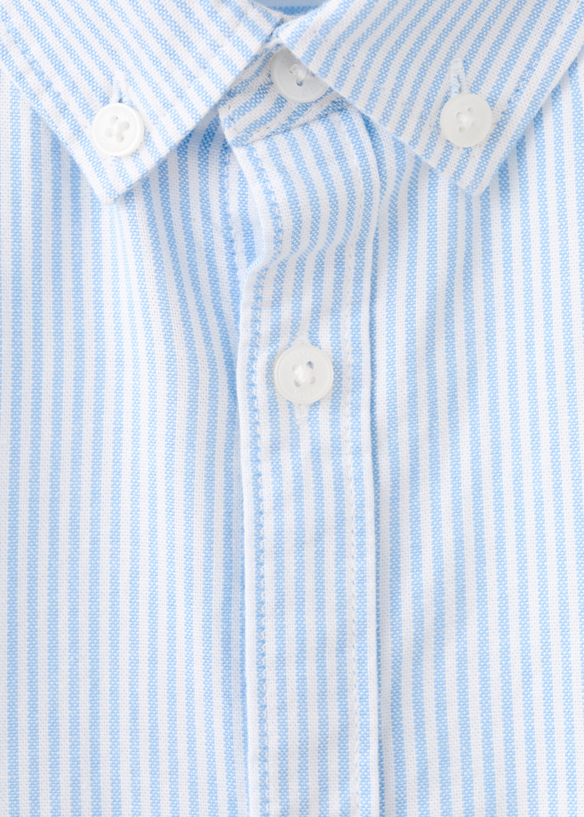 Striped Oxford shirt - Details of the article 8, Sky Blue. Ref: 27041267-00.