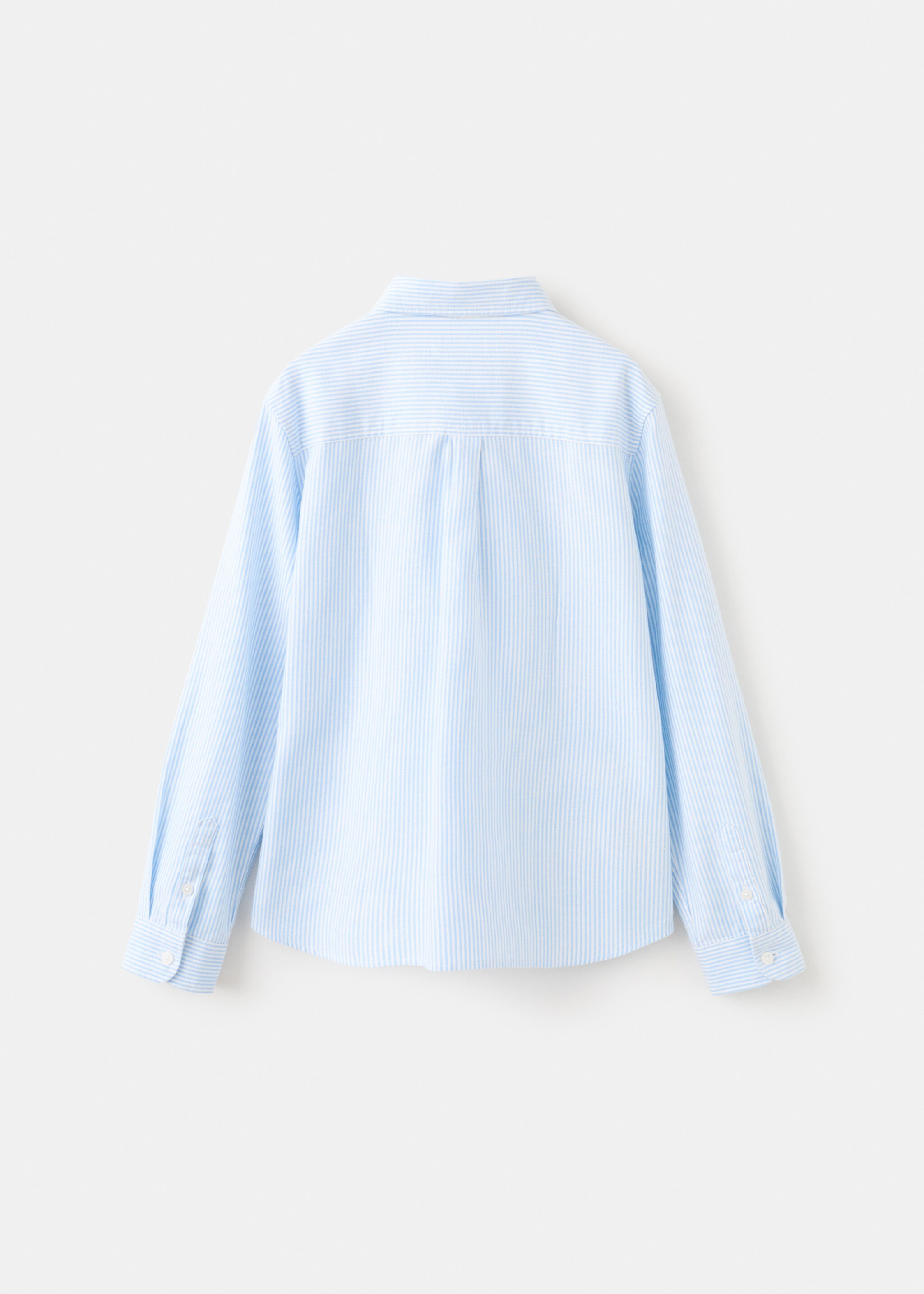 Striped Oxford shirt - Reverse of the article, Sky Blue. Ref: 27041267-00.