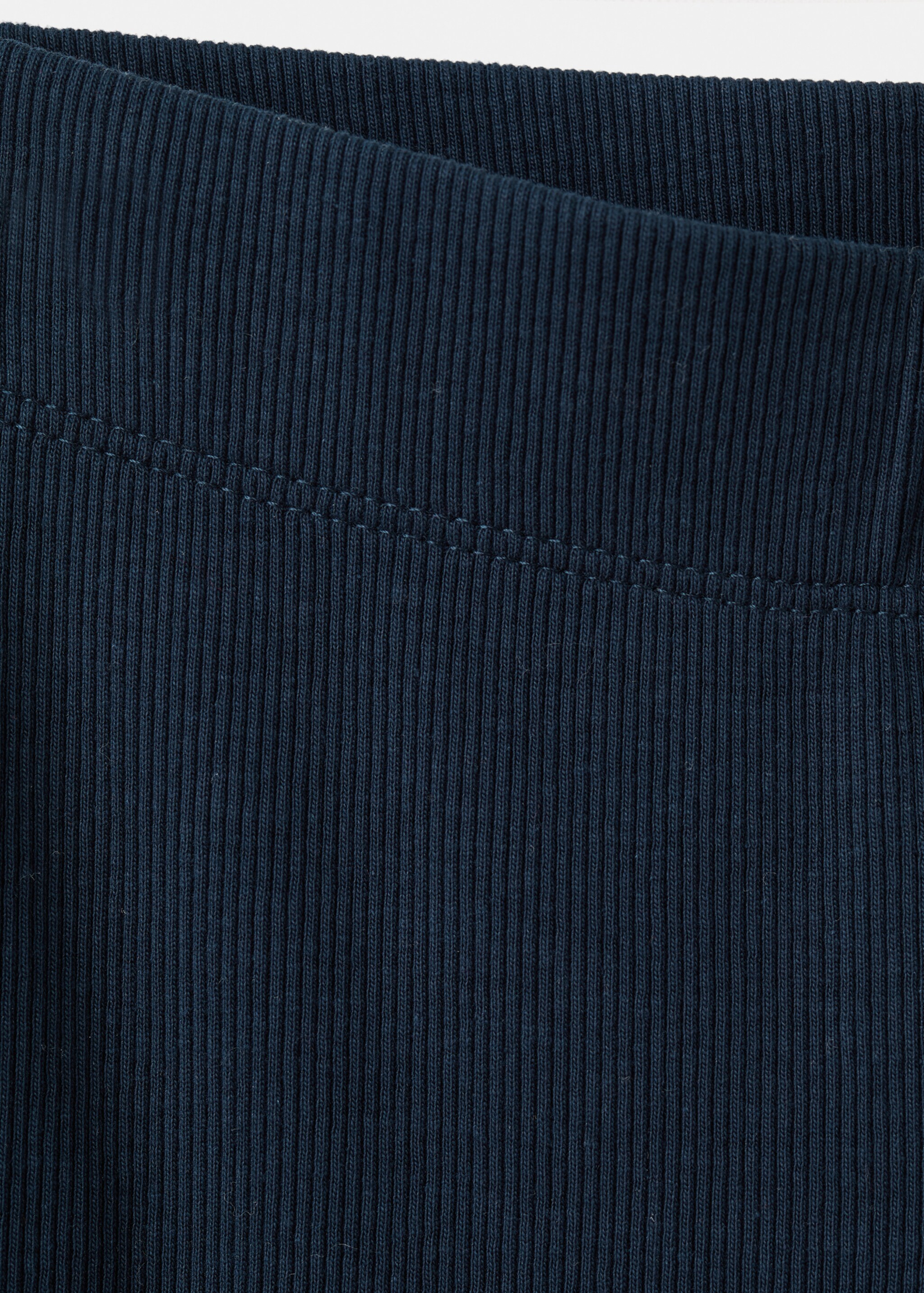 Flared cotton leggings - Details of the article 8, Navy. Ref: 27041272-00.