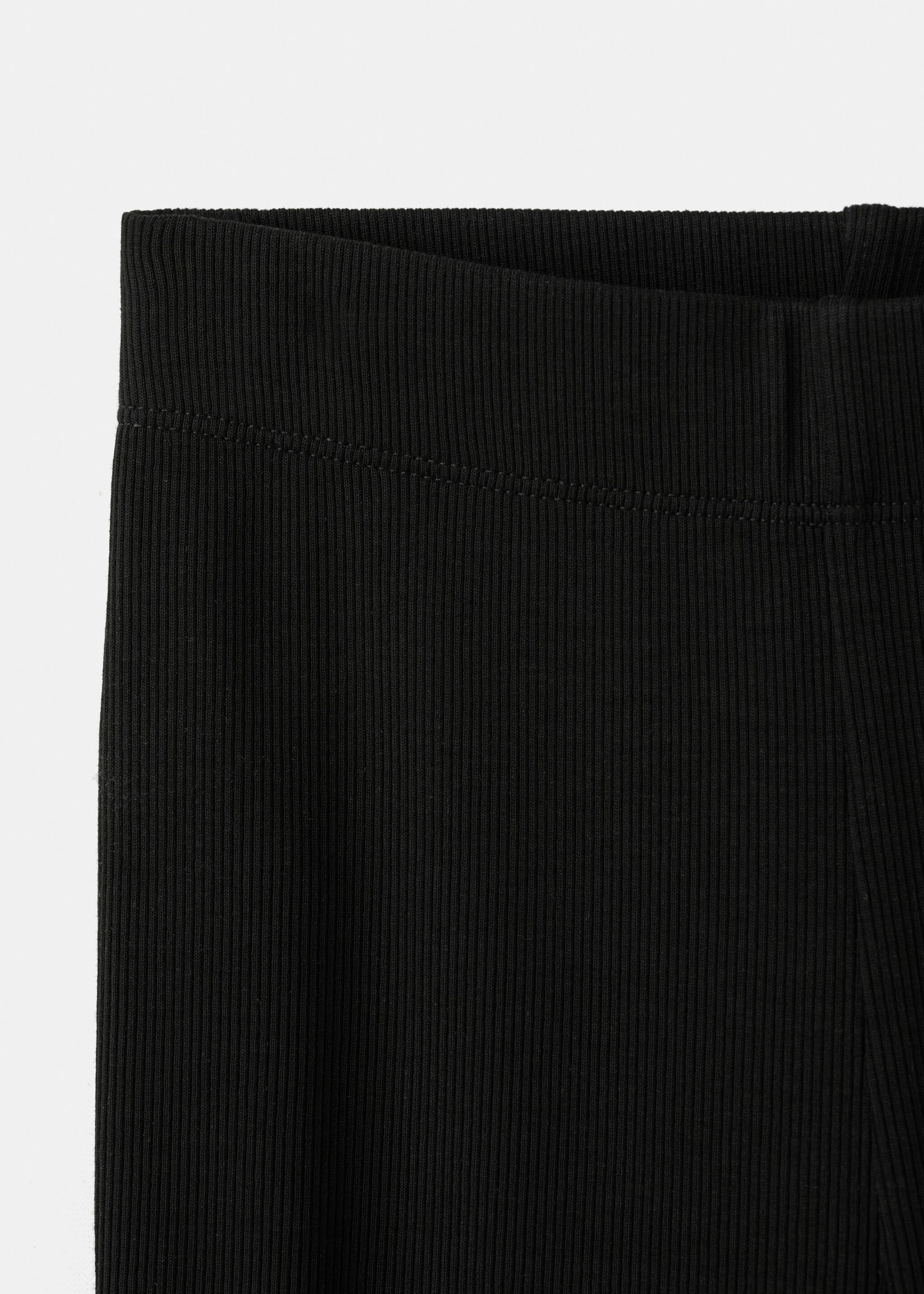 Flared cotton leggings - Details of the article 0, Black. Ref: 27041272-00.