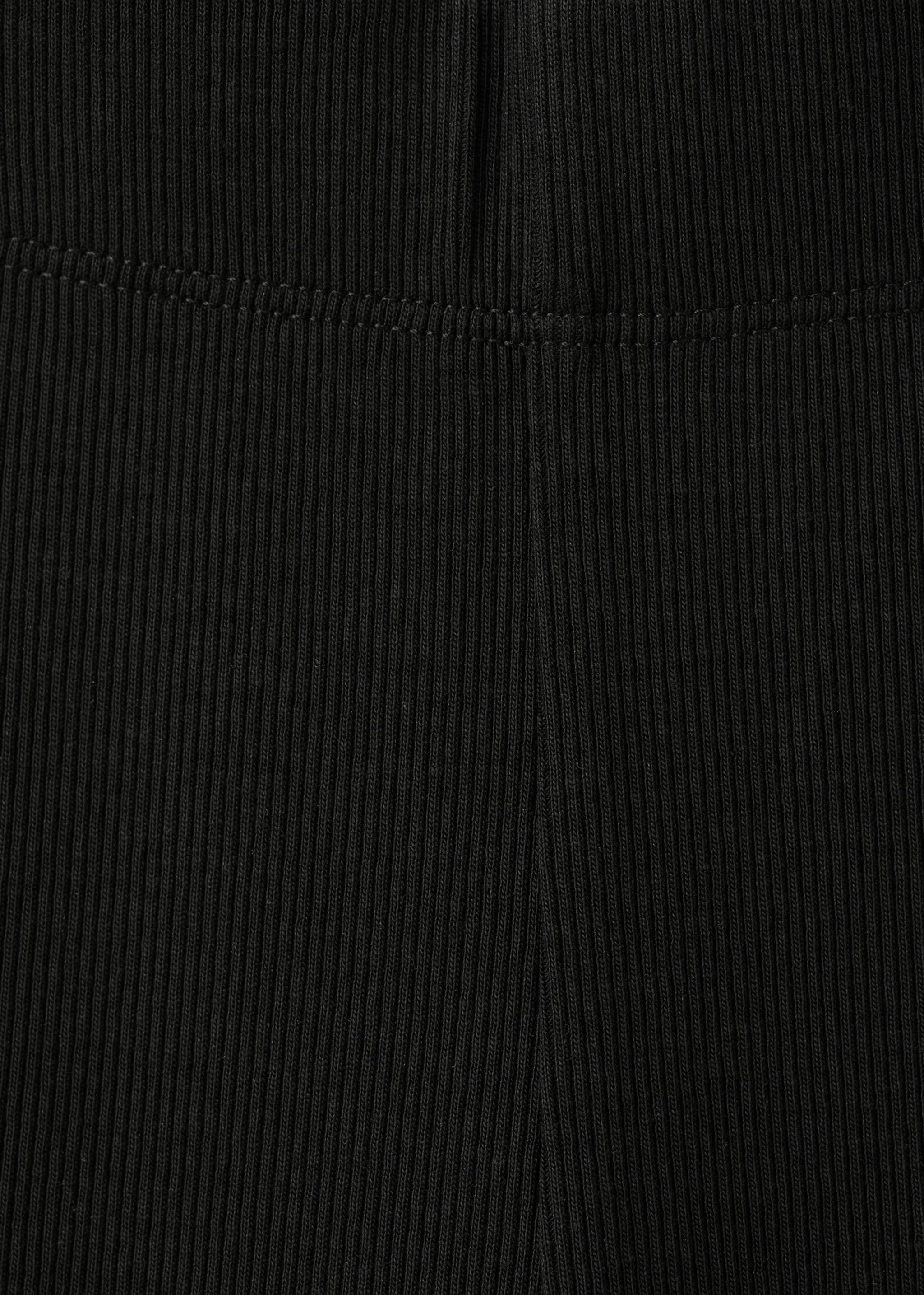 Flared cotton leggings - Details of the article 8, Black. Ref: 27041272-00.