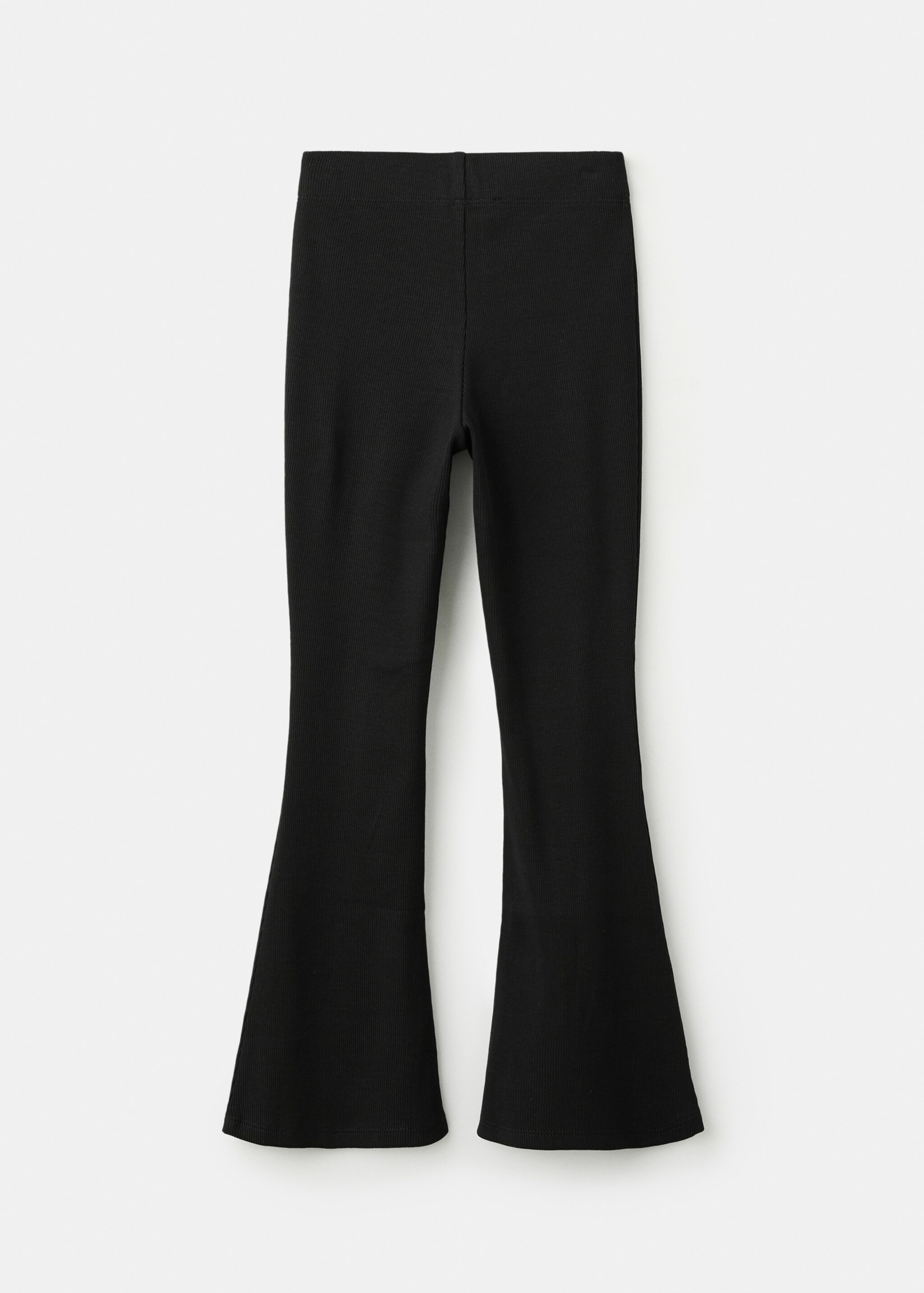 Flared cotton leggings - Reverse of the article, Black. Ref: 27041272-00.