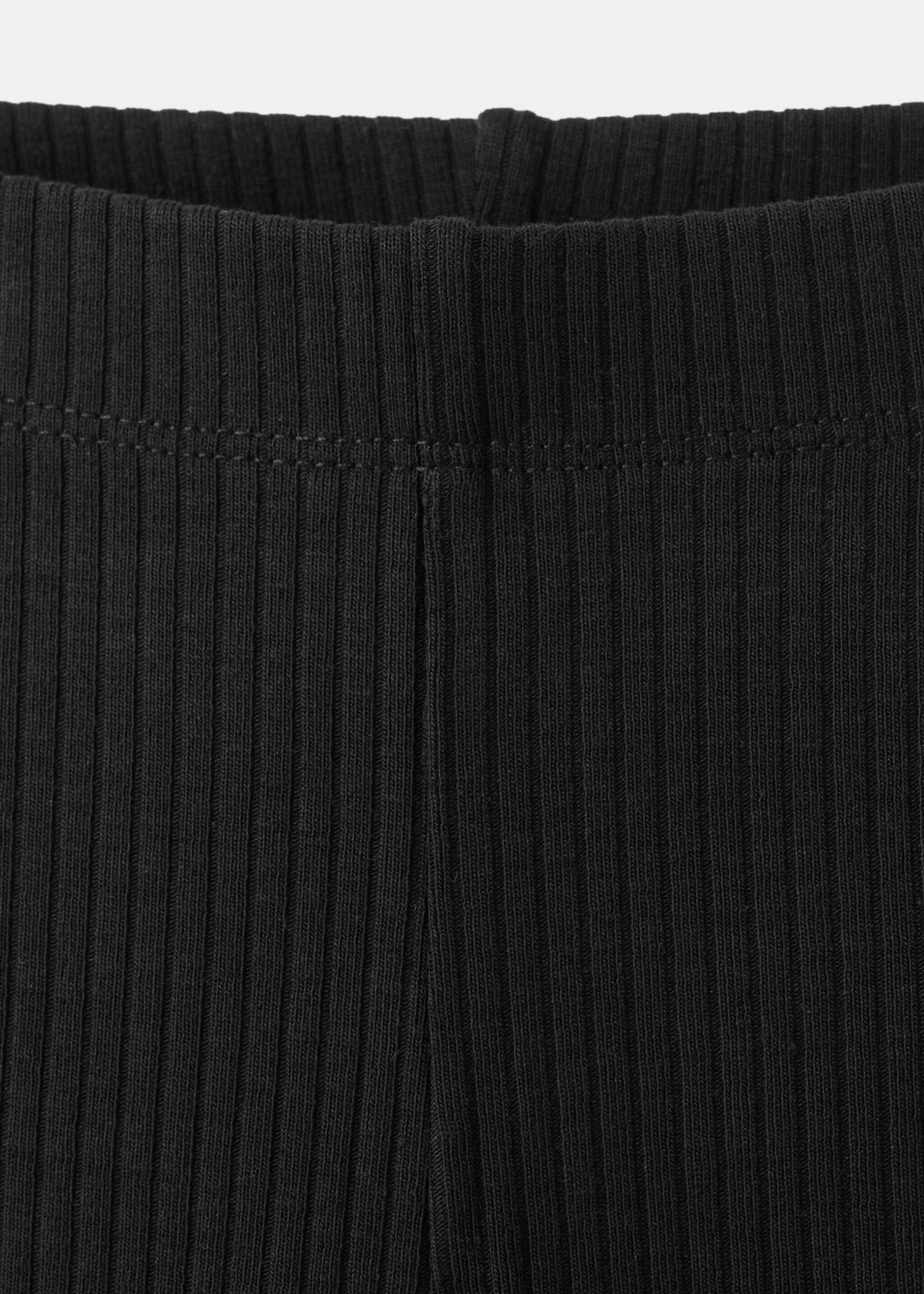 Flared geribde legging - Detail van het artikel 8, Zwart. Ref: 27041273-00.