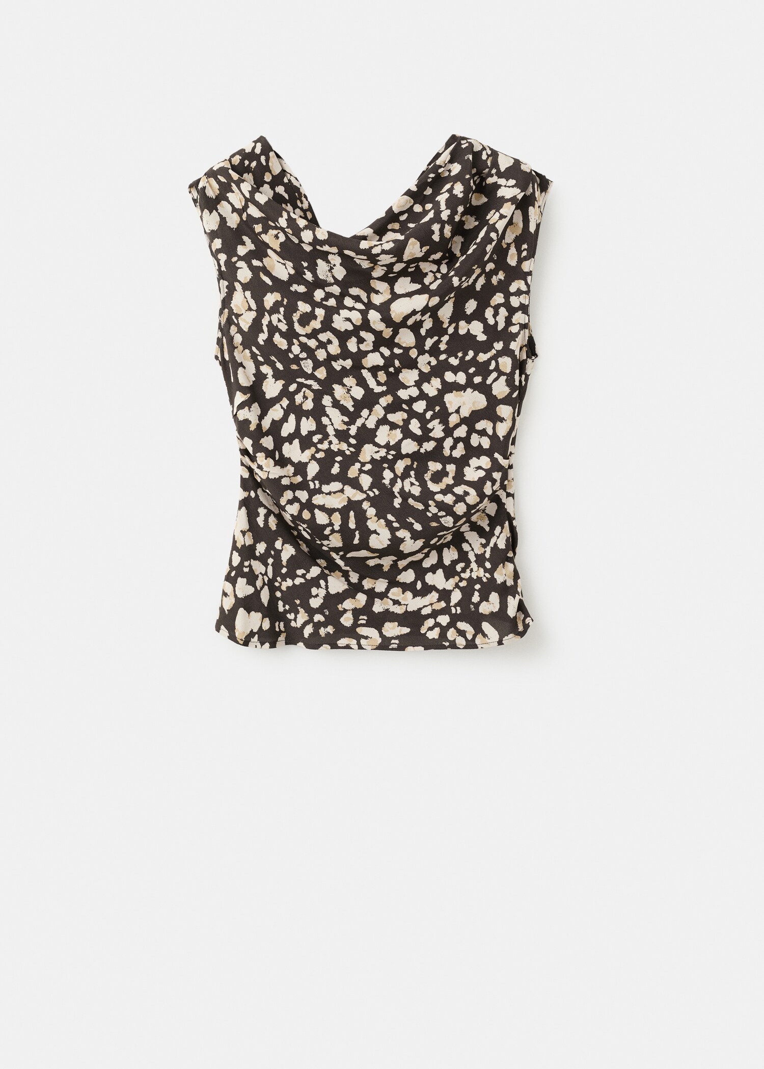 Draped animal-print top - Article without model