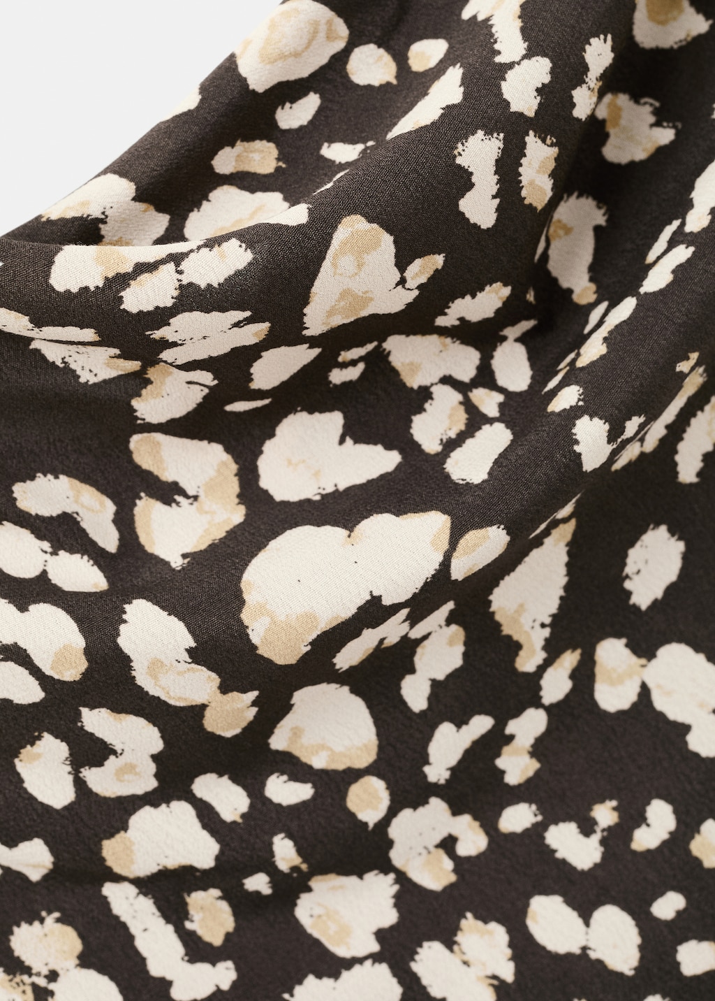 Draped animal-print top