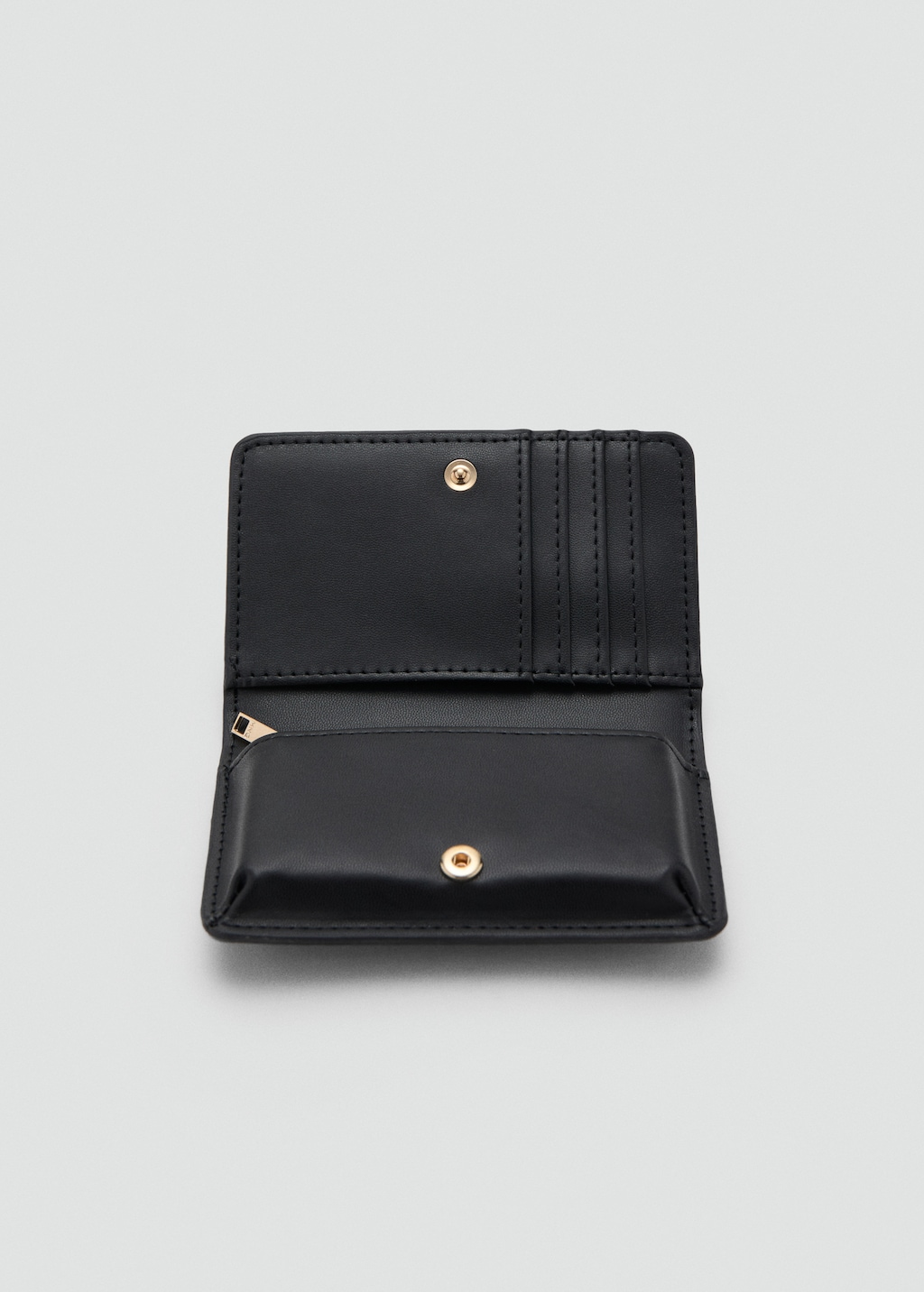 Large wallet with leather-effect finish