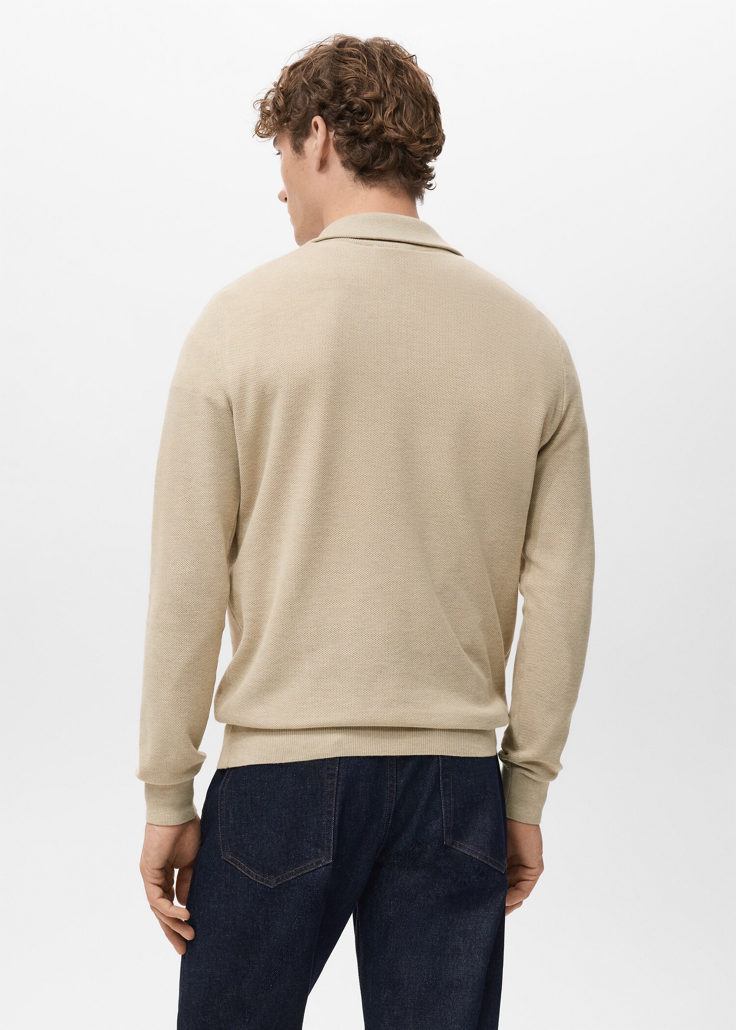 Rollkragenpullover mit Mikrostruktur - Rückseite des Artikels