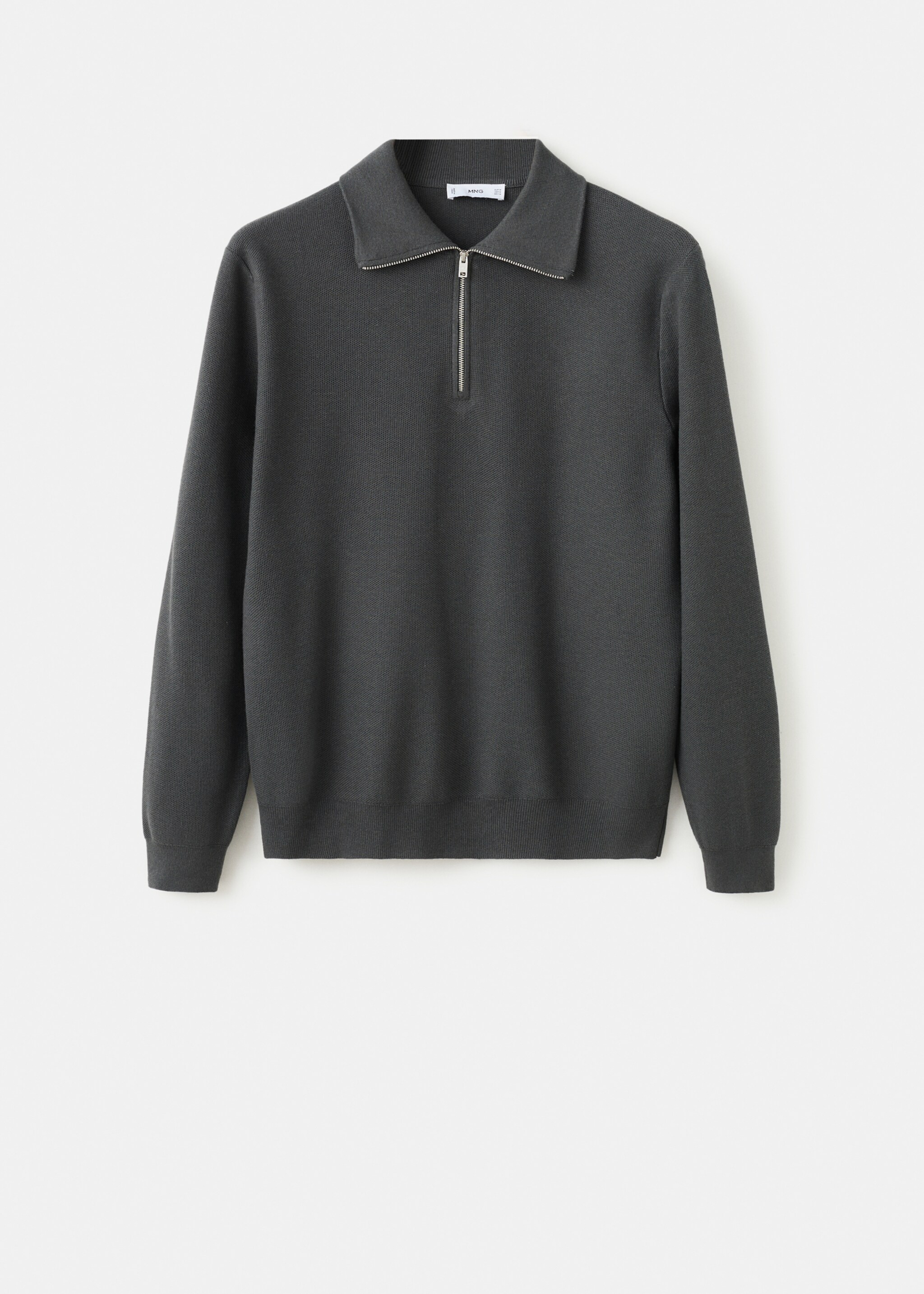 Rollkragenpullover mit Mikrostruktur - Artikel ohne Model, Dunkelgrau. Ref: 27041282-00.