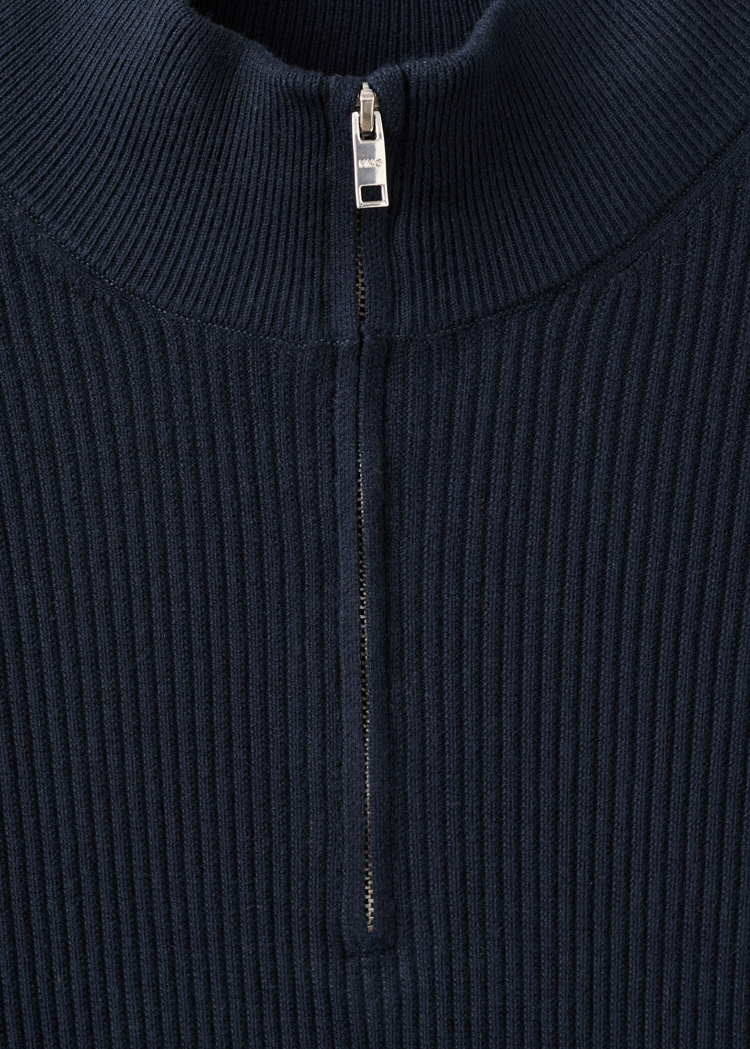 Pull-over maille côtelée col zippé - Détail de l'article 8