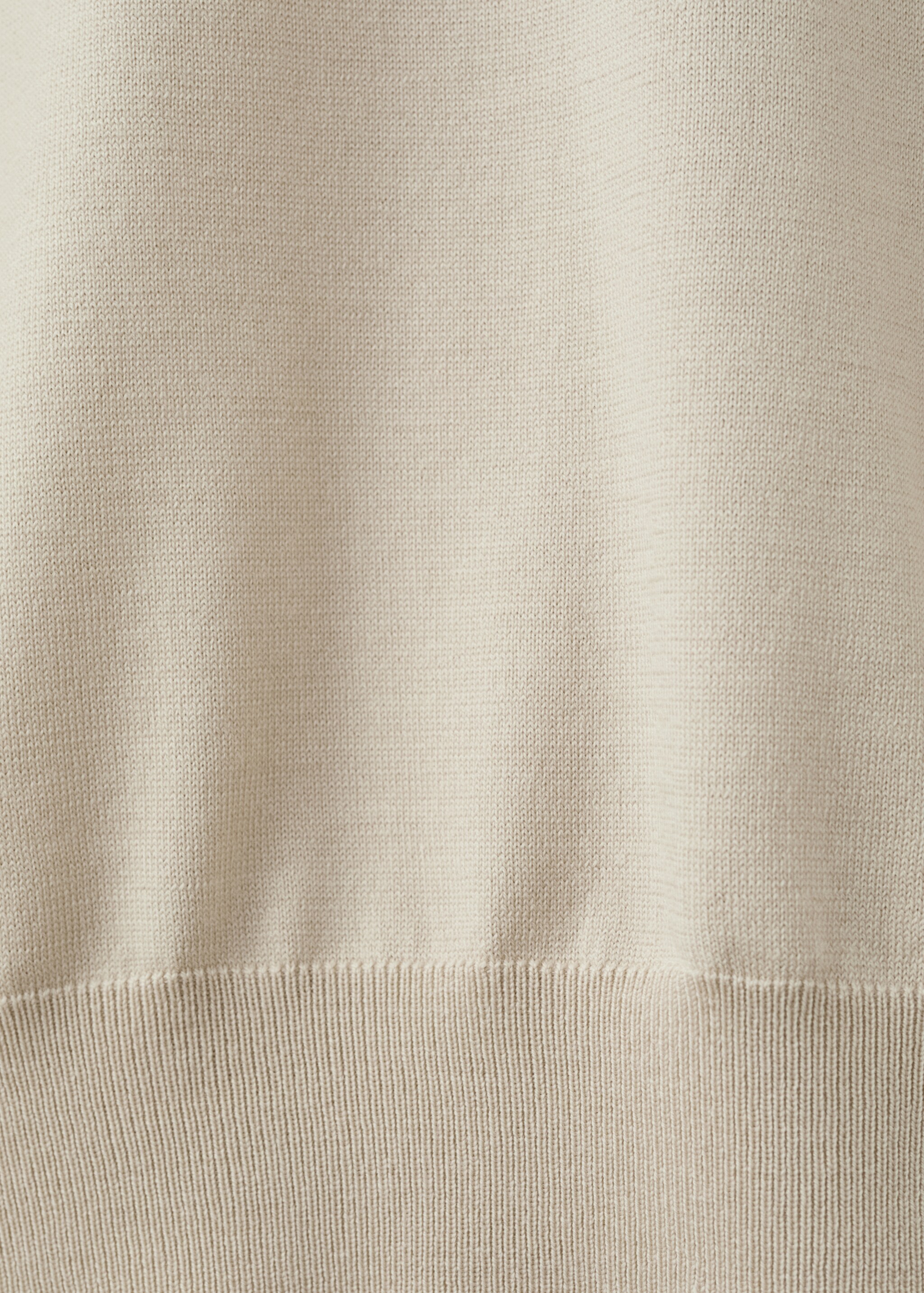 100% wool round-neck sweater - Details of the article 0, Beige. Ref: 27041284-00.