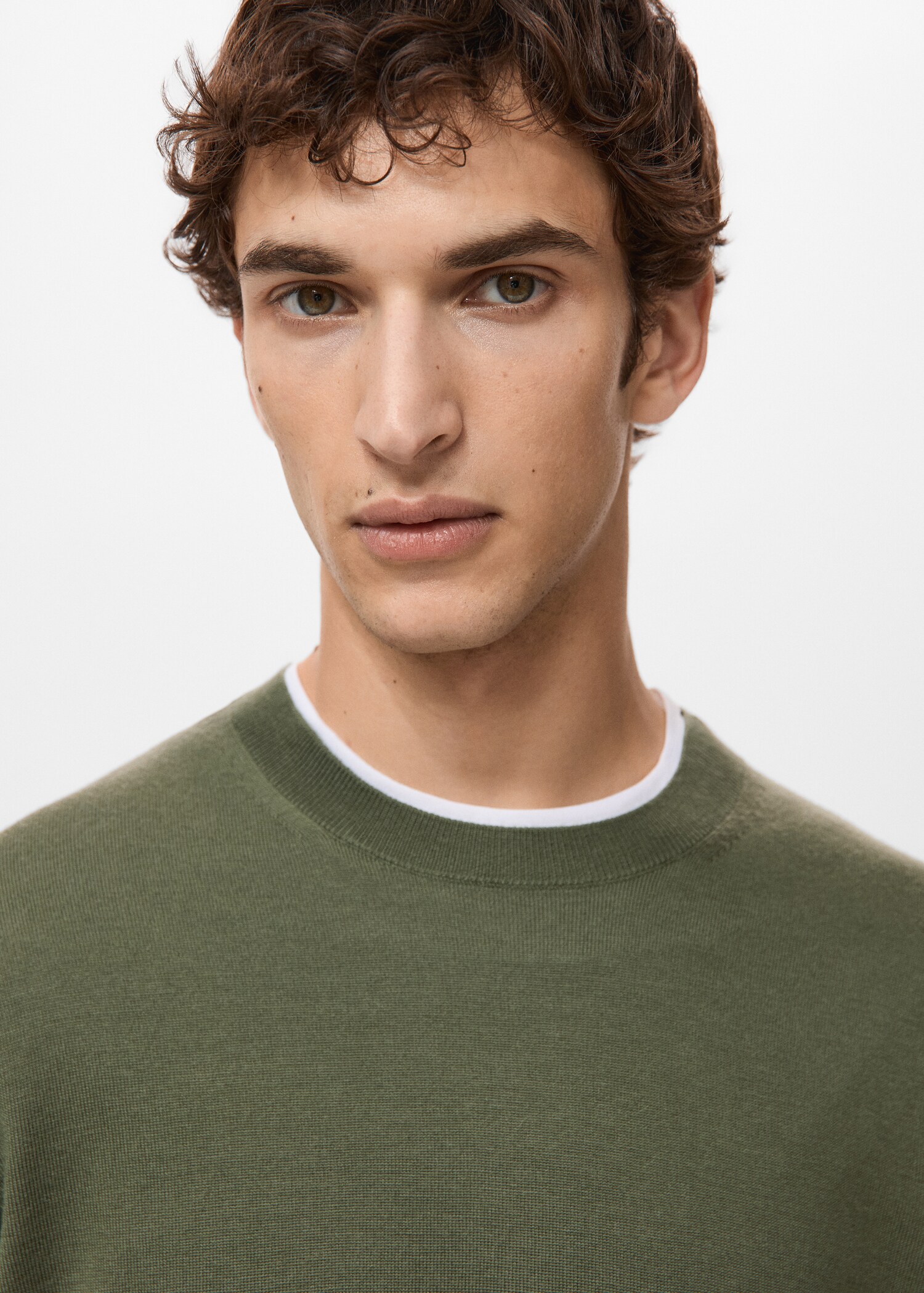 100% merino wool crew neck sweater - Details of the article 1