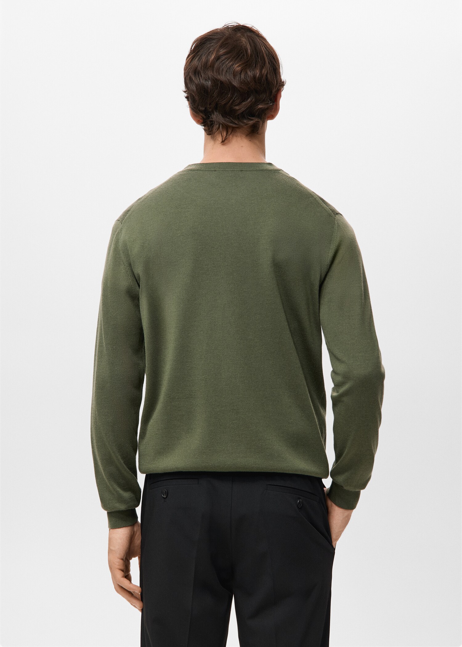 100% merino wool crew neck sweater - Reverse of the article