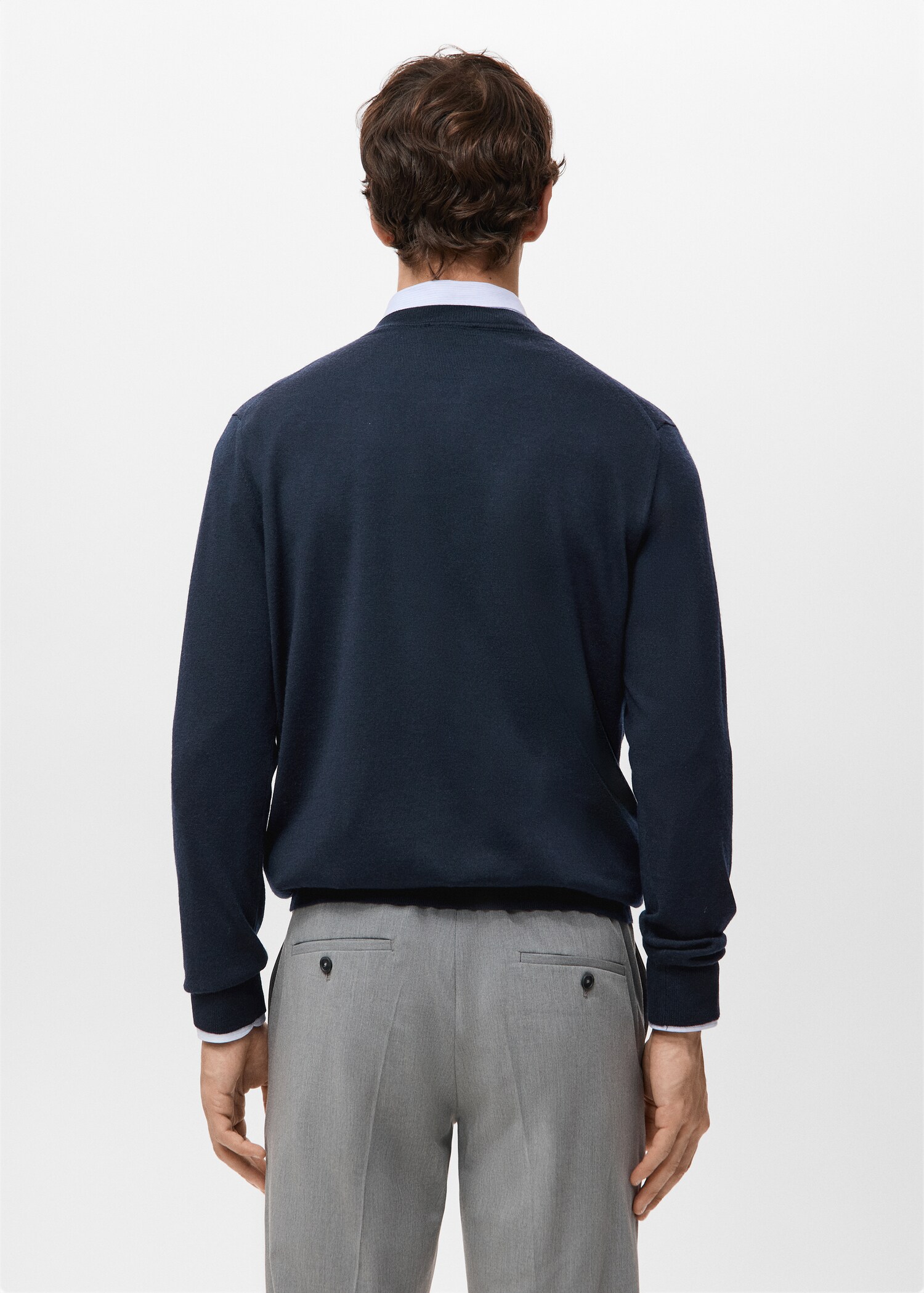 100% merino wool crew neck sweater - Reverse of the article