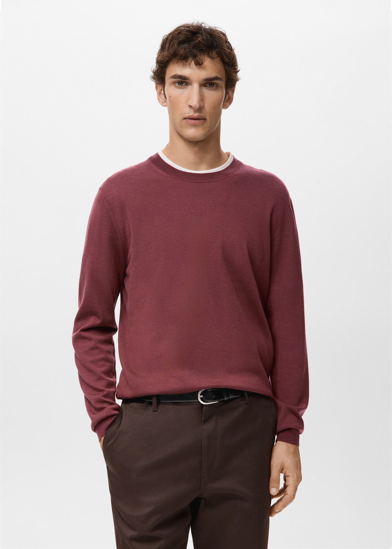 100% merino wool crew neck sweater - Medium plane