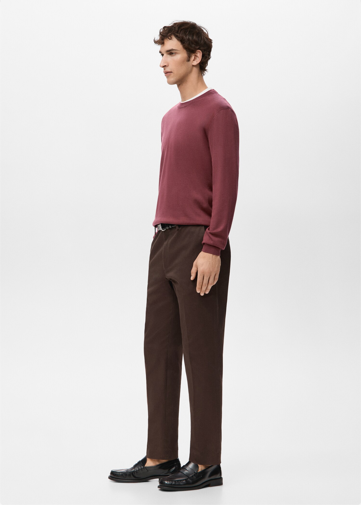 100% merino wool crew neck sweater - Details of the article 2