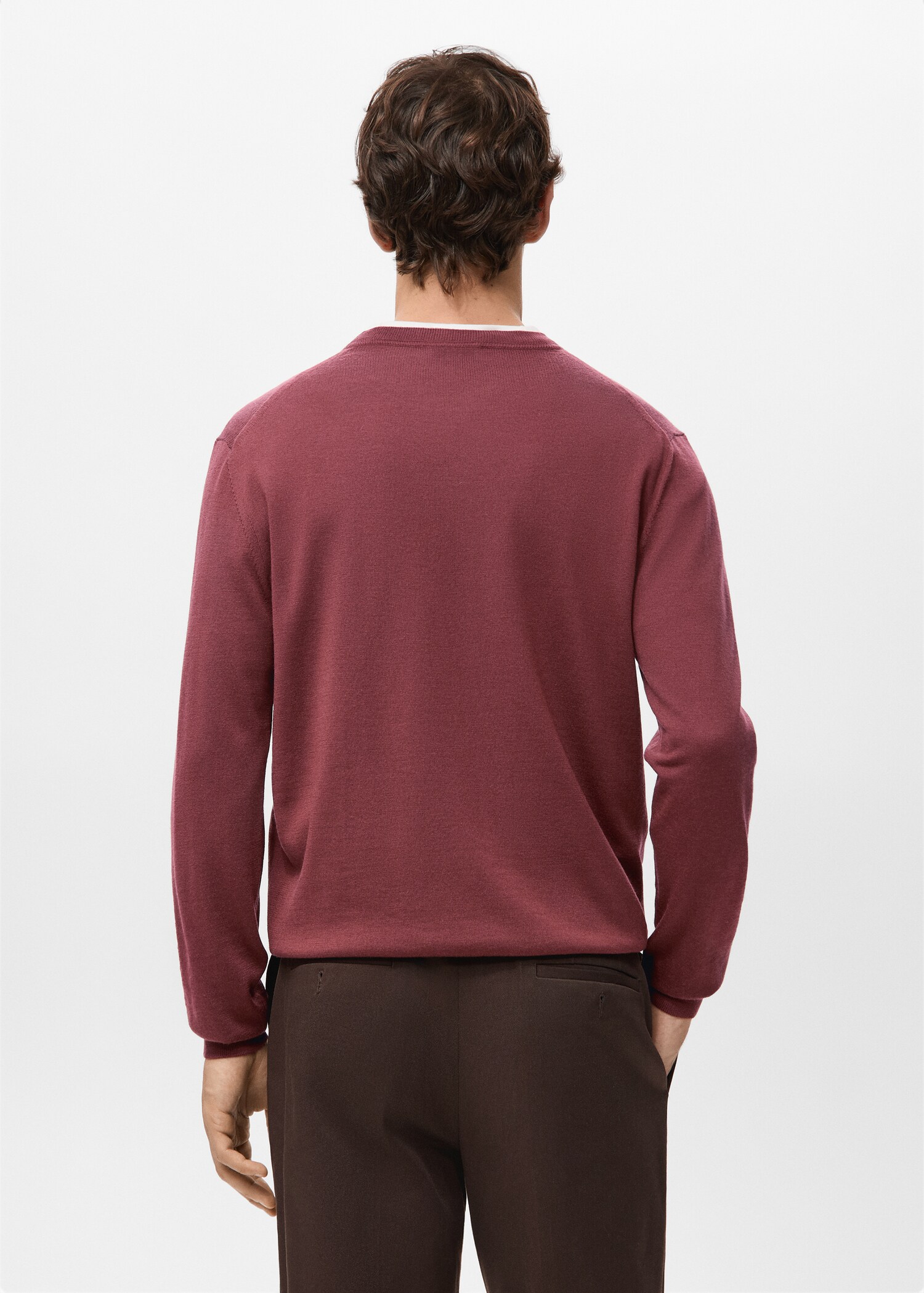 100% merino wool crew neck sweater - Reverse of the article