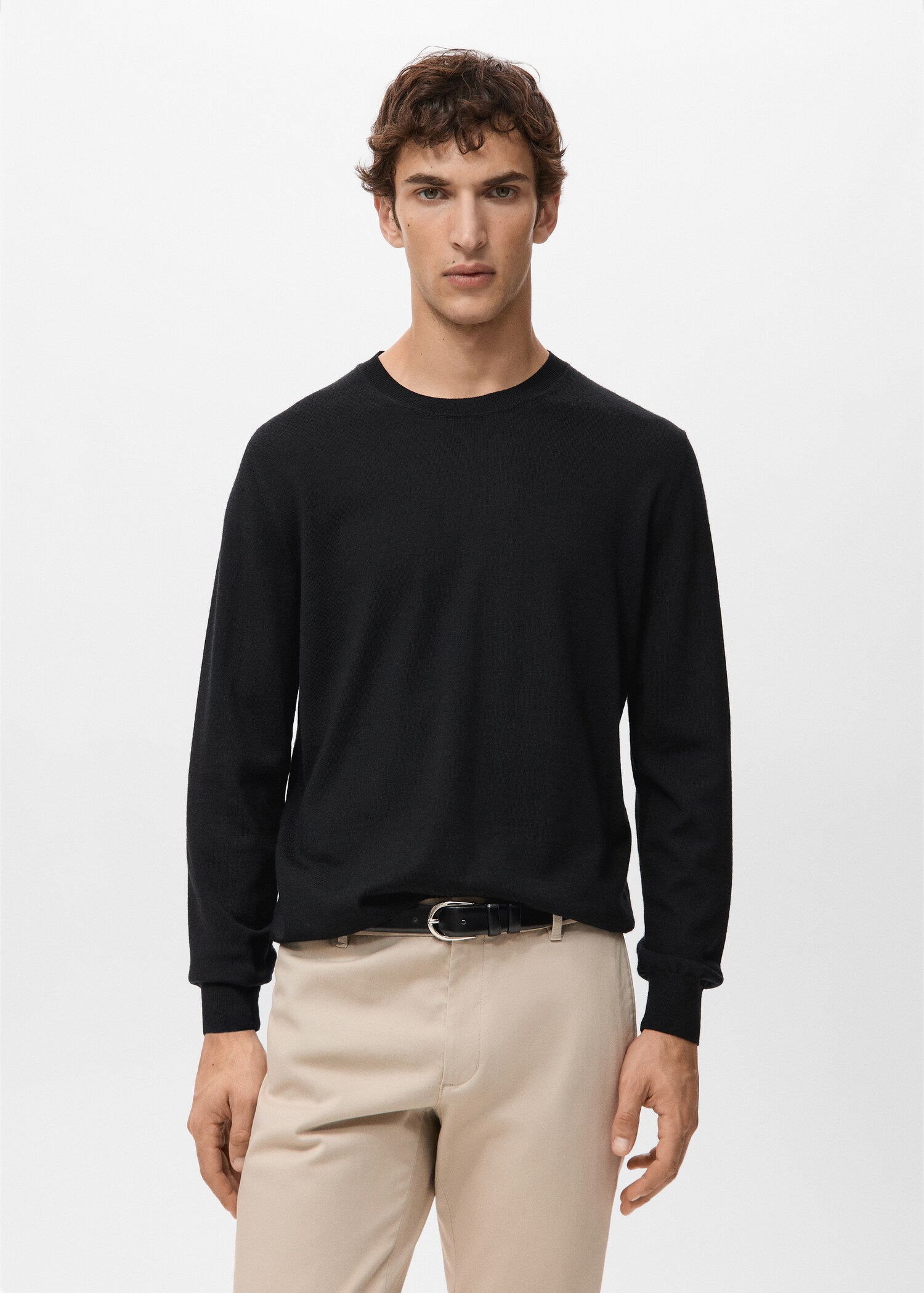 100% merino wool crew neck sweater - Medium plane
