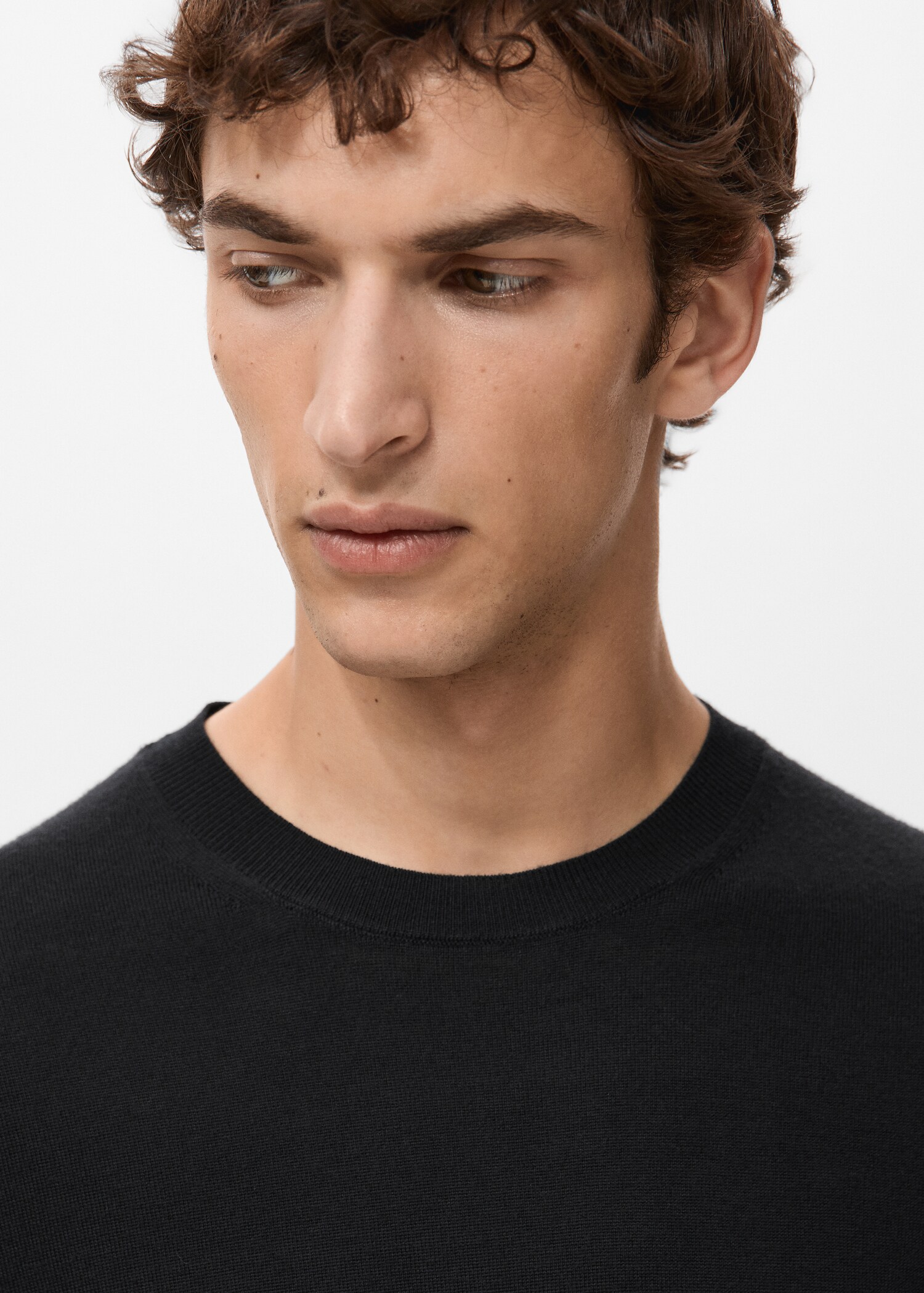 100% merino wool crew neck sweater - Details of the article 1