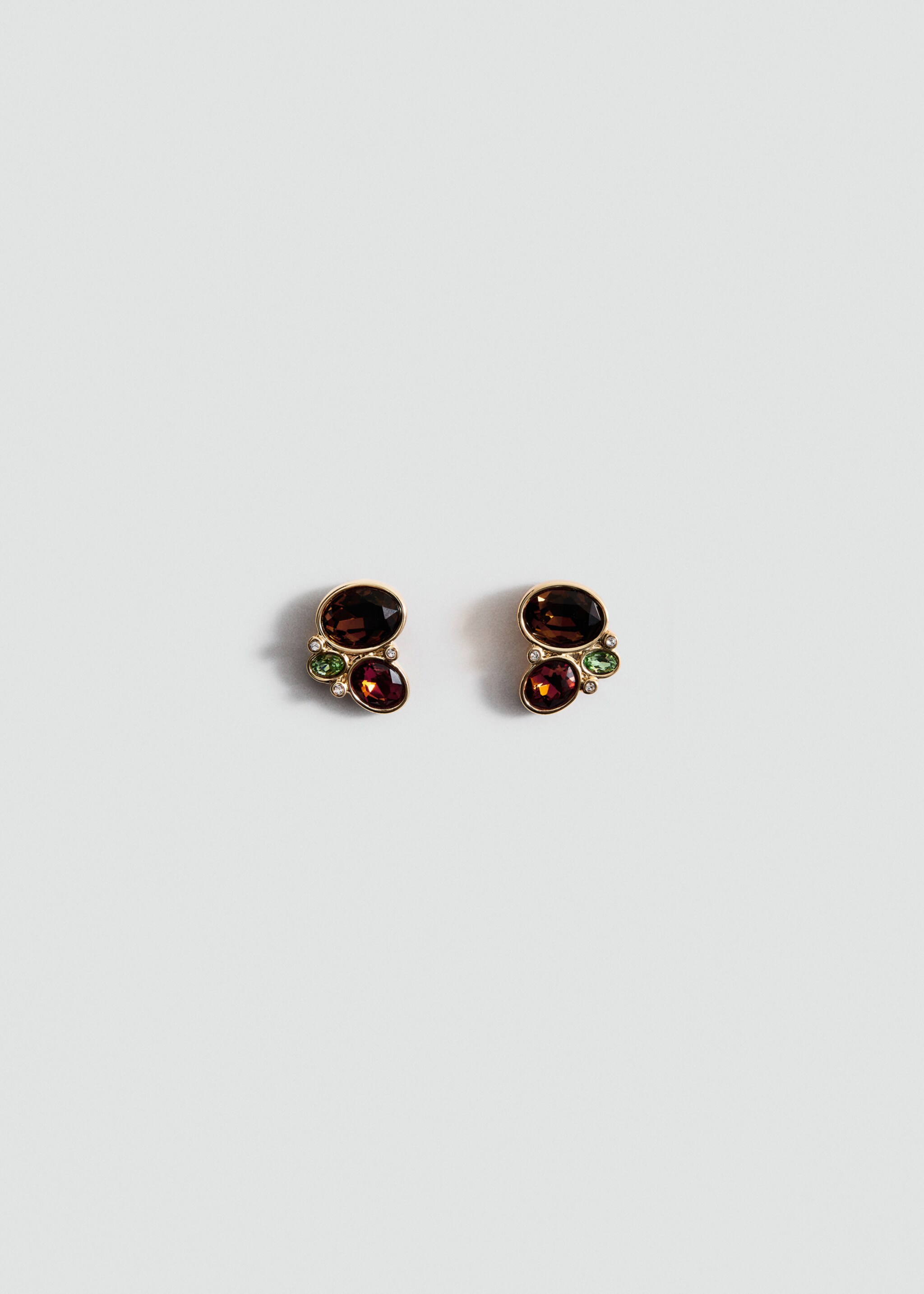 Combined stone earrings - Article without model, Gold. Ref: 27041288-00.