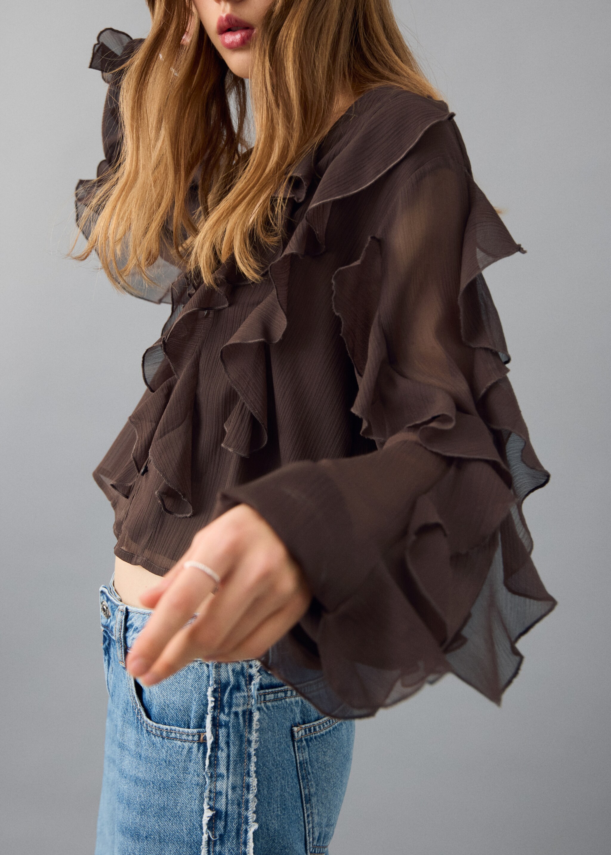 Brusa volants fluida - Detall de l'article 6, Marró. Ref: 27041289-00.