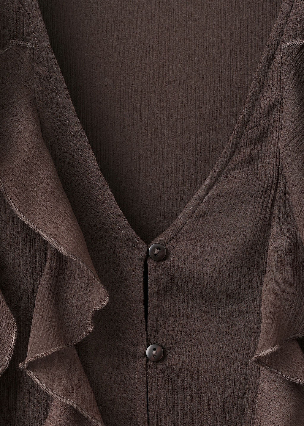 Fluid ruffled blouse