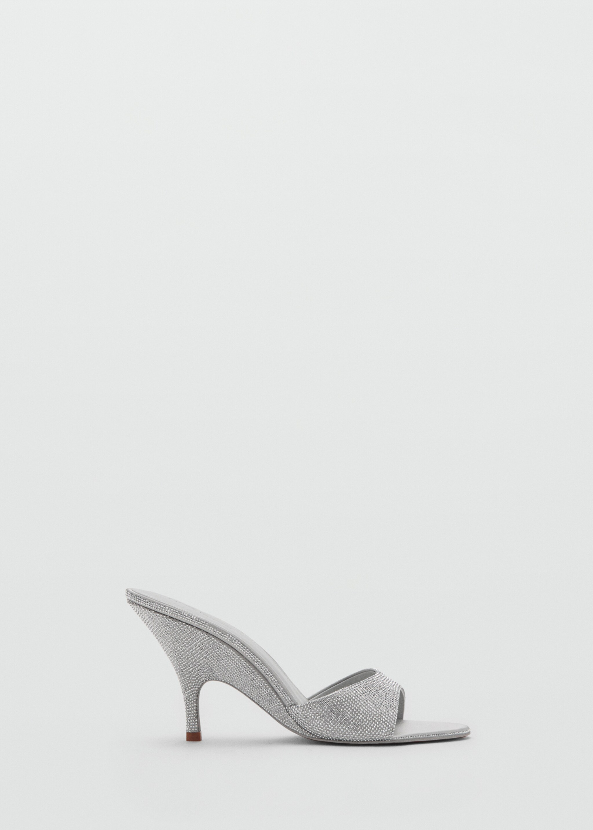 Wedge heeled sandals with rhinestones - Article without model, Silver. Ref: 27041291-00.
