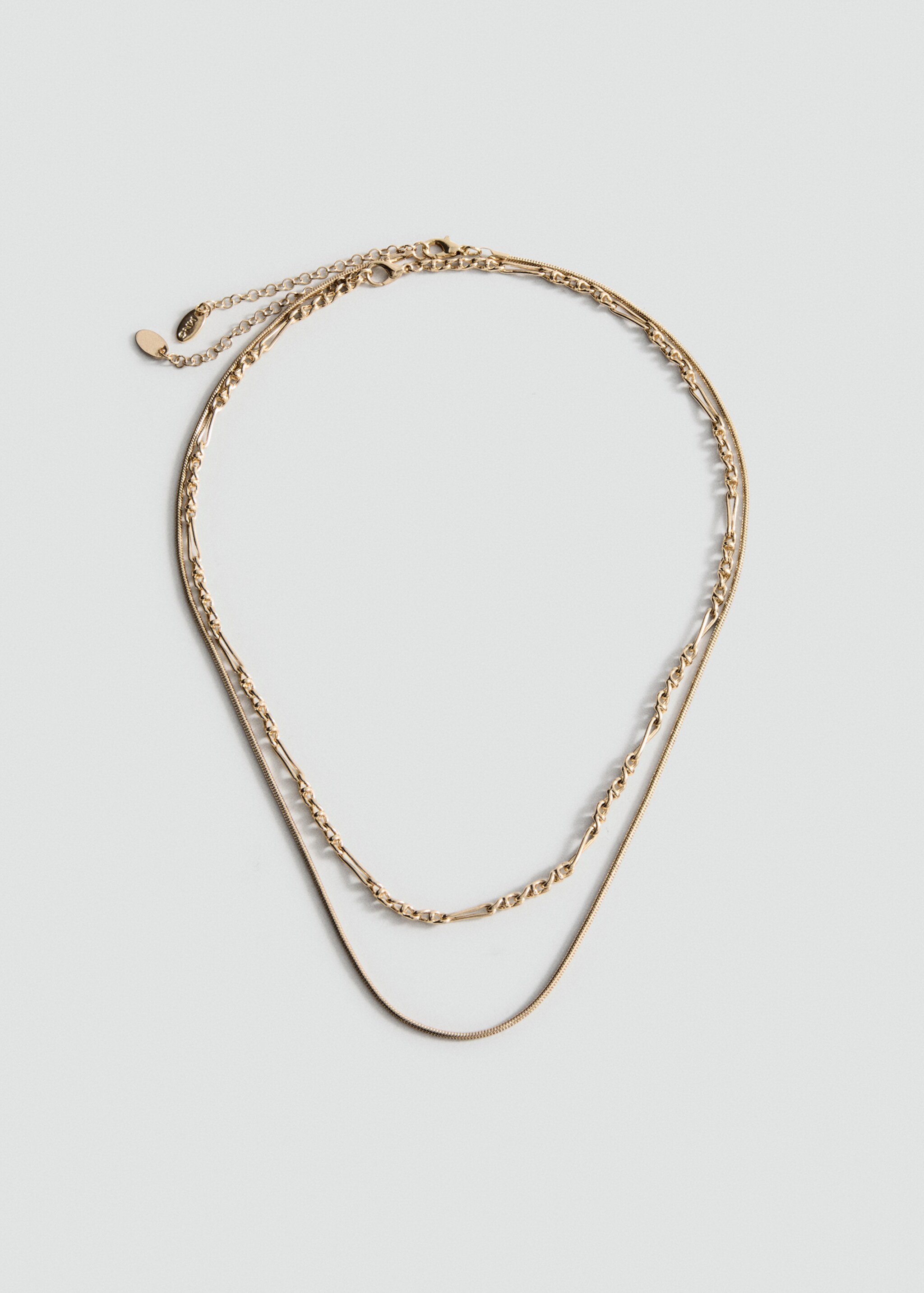 Mixed double necklace - Article without model, Gold. Ref: 27041292-00.