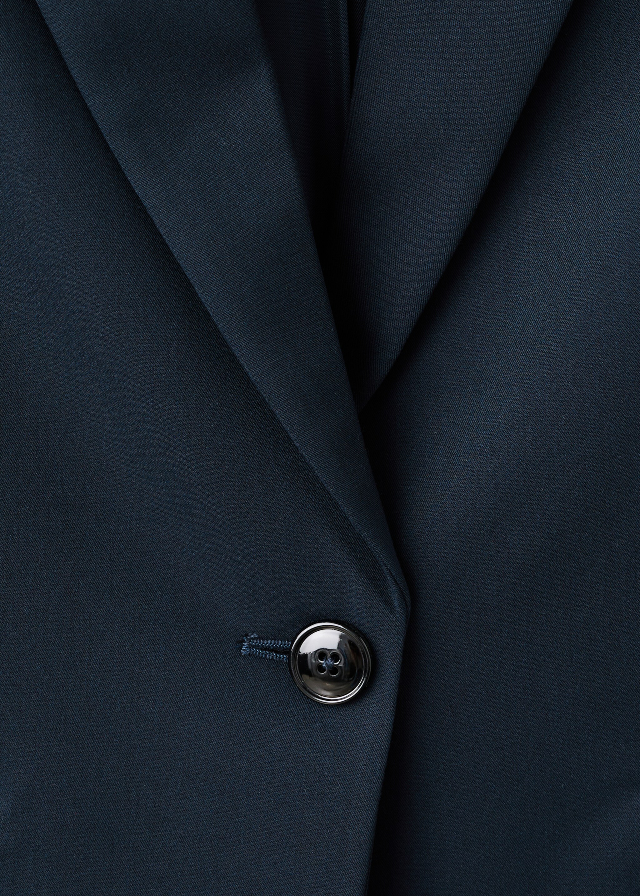 Fitted suit blazer - Details of the article 0, Dark Navy. Ref: 27041294-00.
