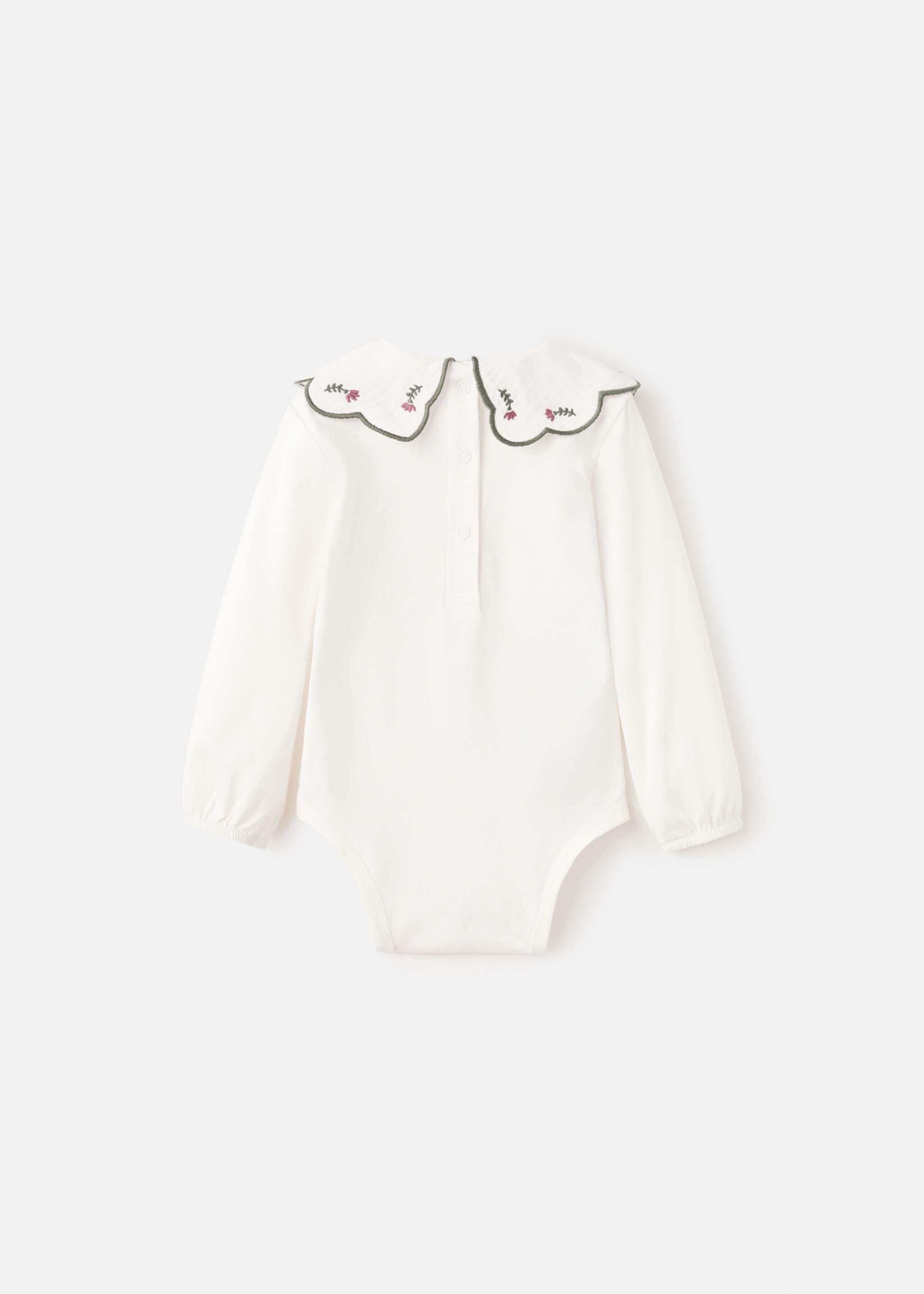 Body col Claudine - Verso de l’article, Blanc cassé. Ref: 27041296-00.