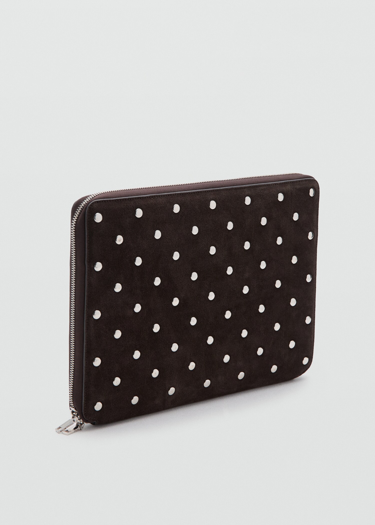 Studded leather laptop case - Medium plane