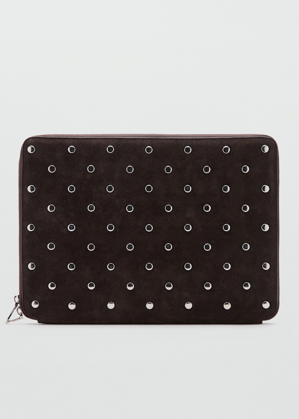 Studded leather laptop case