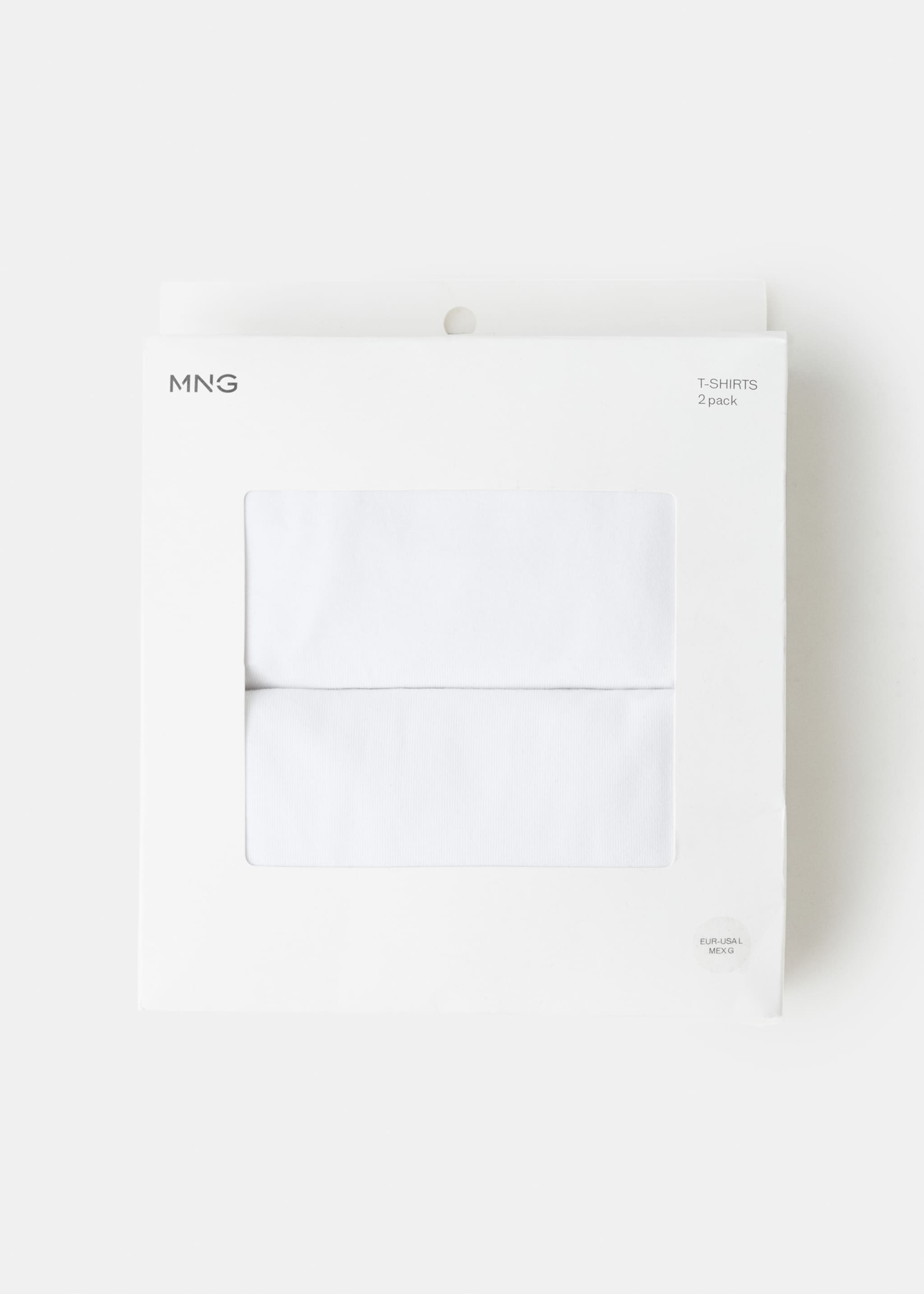 Pack of 2 stretch cotton t-shirts - Details of the article 0, White. Ref: 27041301-00.