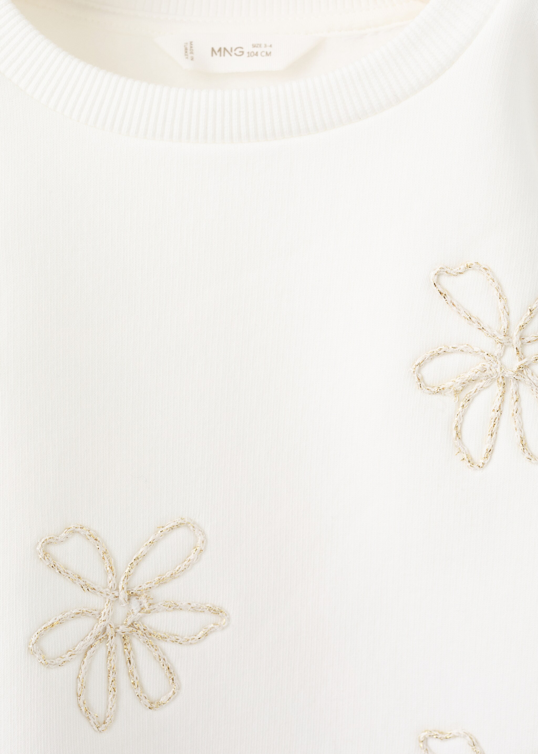 Floral embroidered sweatshirt - Details of the article 8, Off White. Ref: 27041302-00.