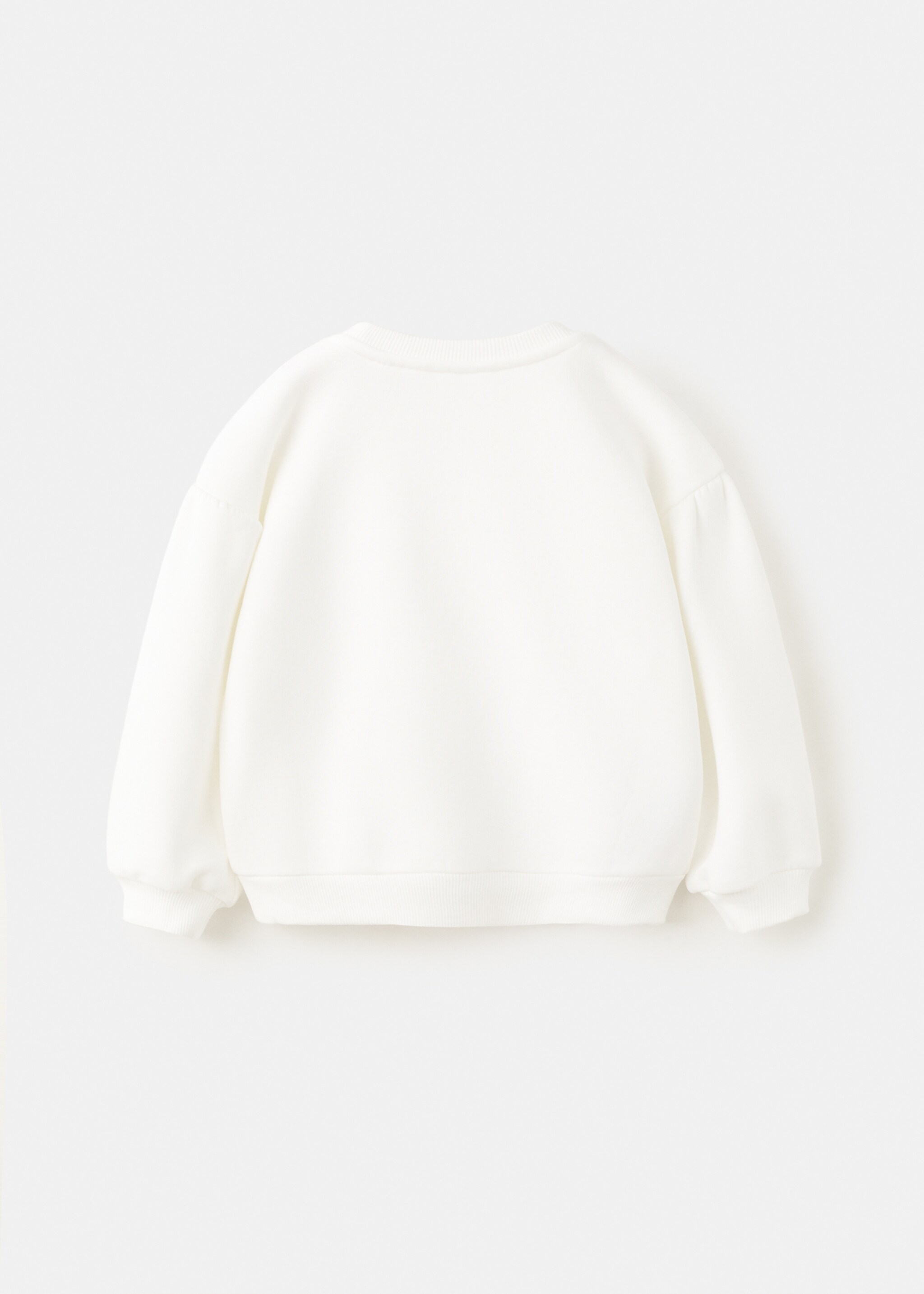 Floral embroidered sweatshirt - Reverse of the article, Off White. Ref: 27041302-00.