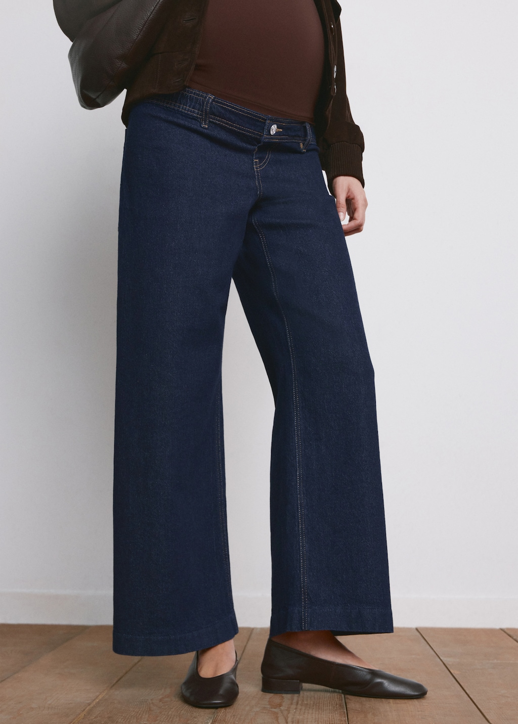 Mango Wide leg maternity jeans thumbnail