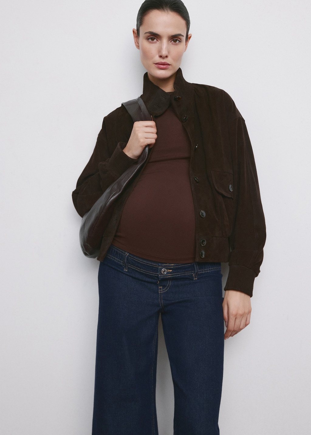 Mango Wide leg maternity jeans thumbnail