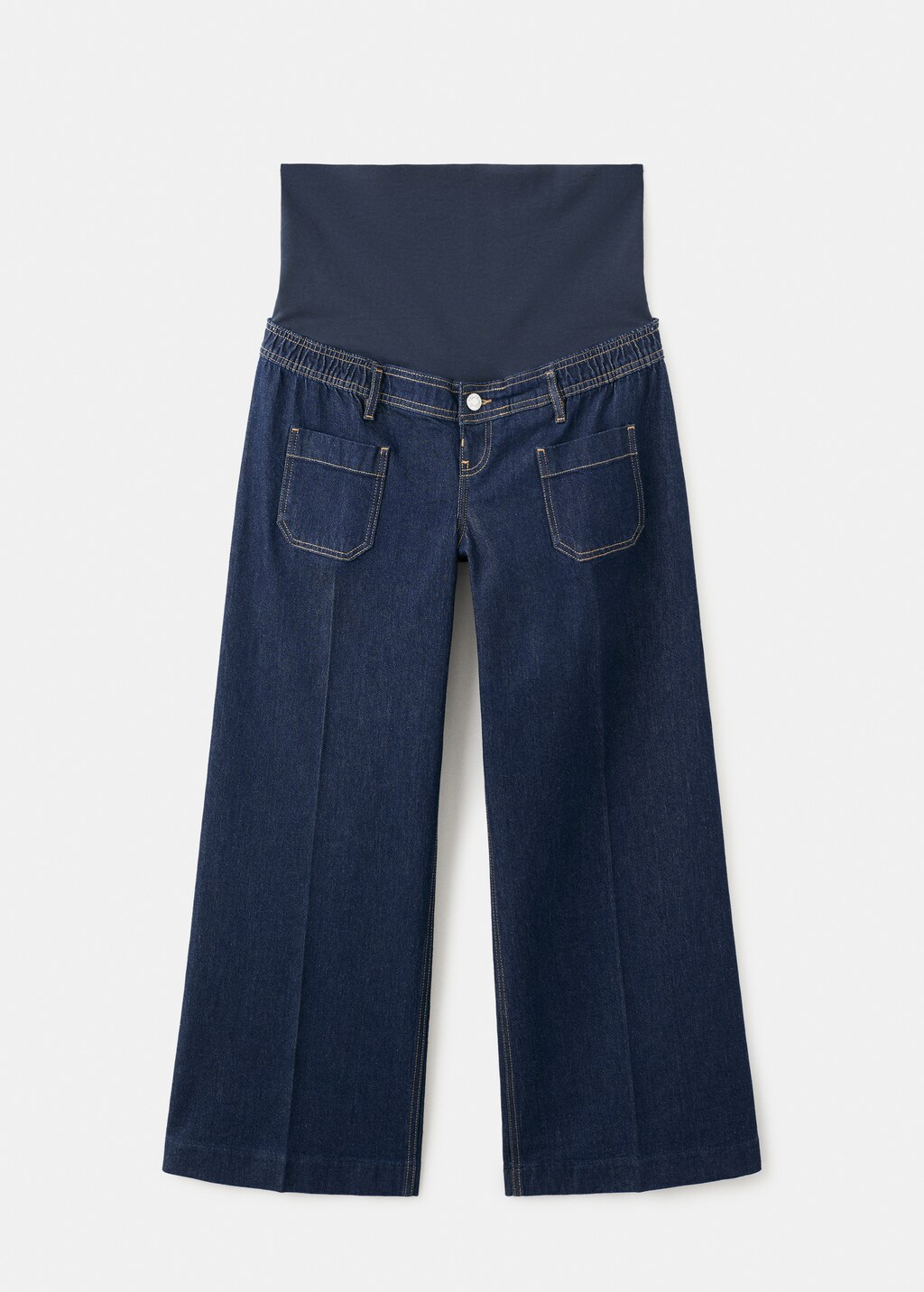 Wide leg maternity jeans with pockets - image 2