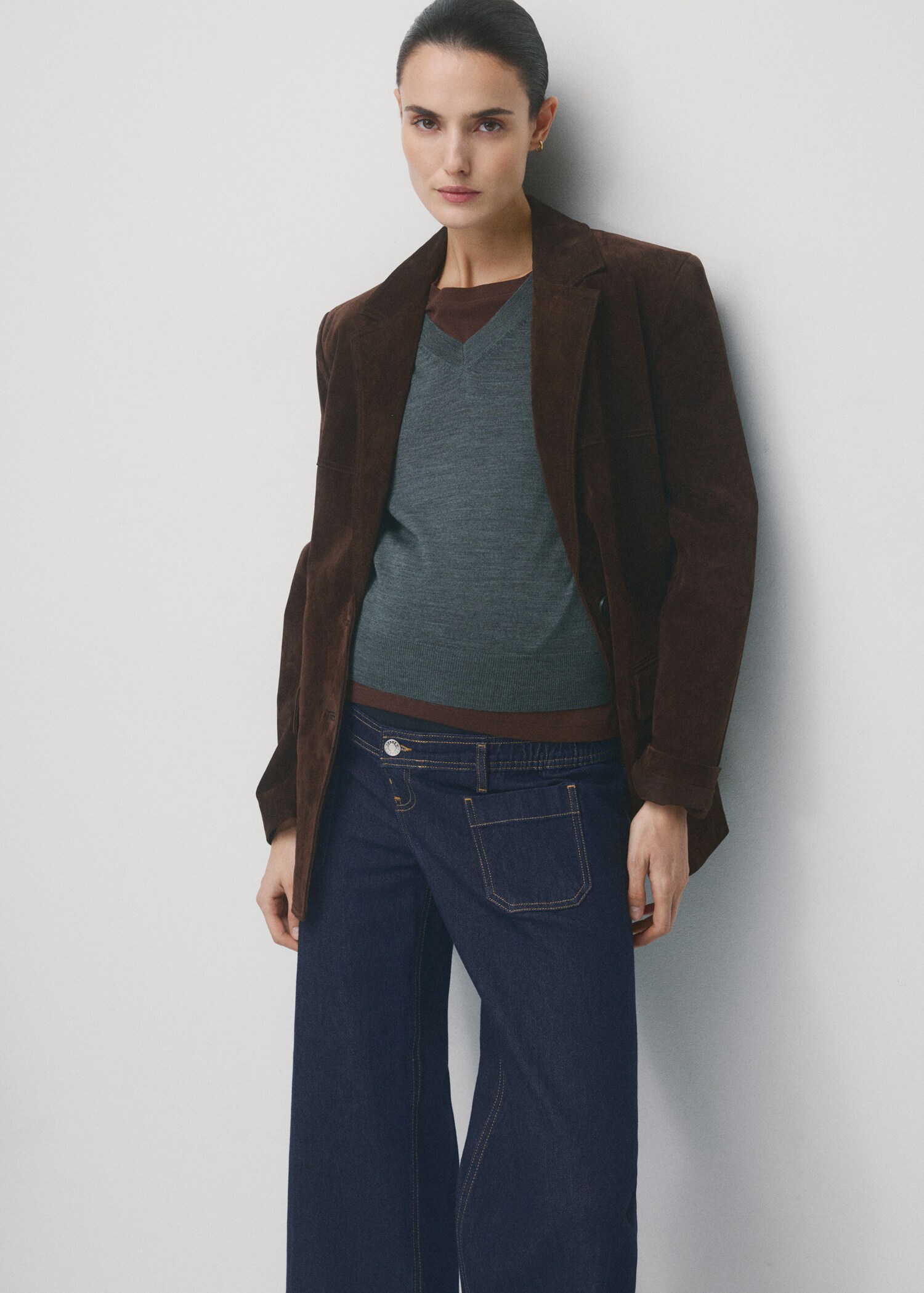 Wide leg premamá jeans with pockets - Details of the article 1